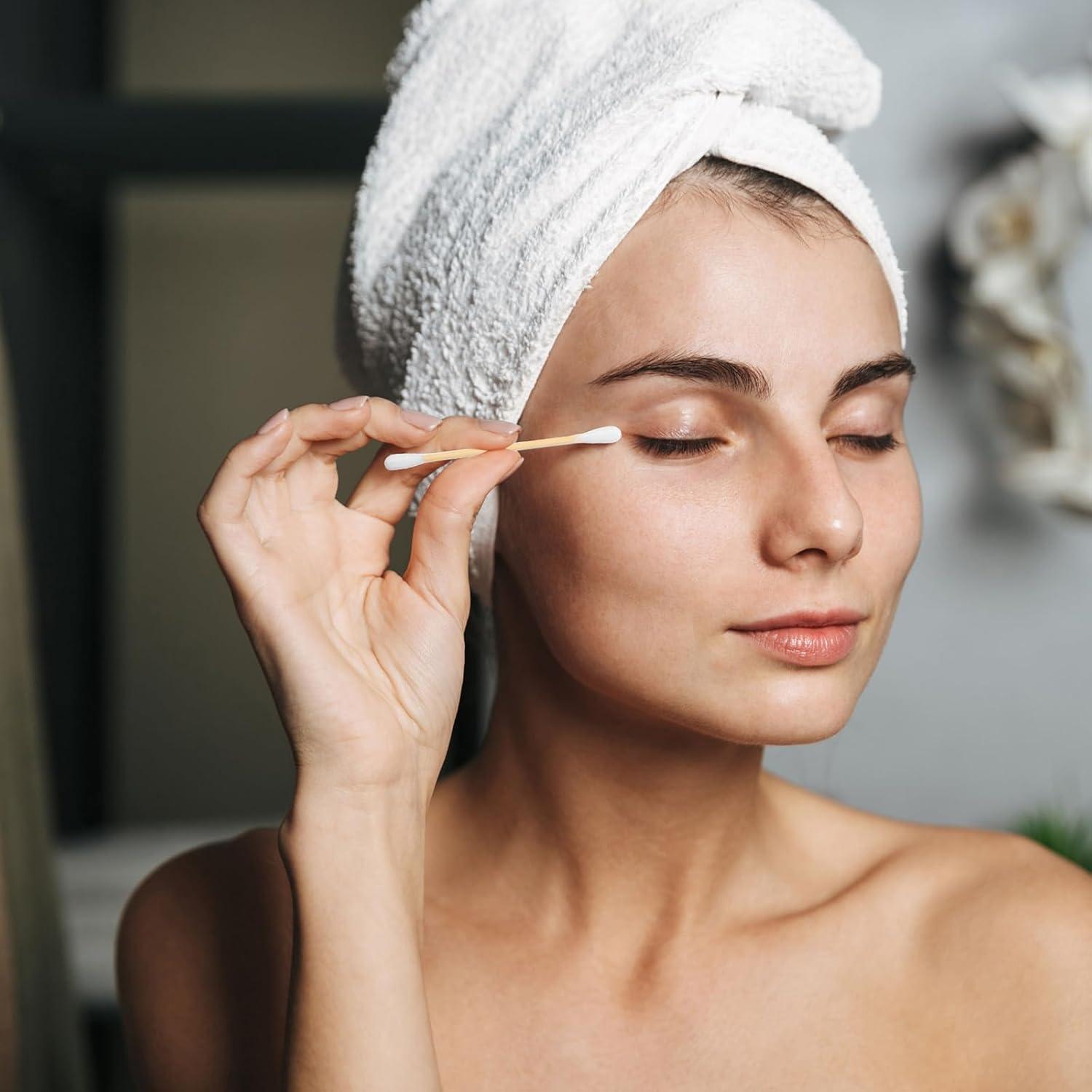 500 Hisopos de Algodón y 100 Toallas Comprimidas Viaje