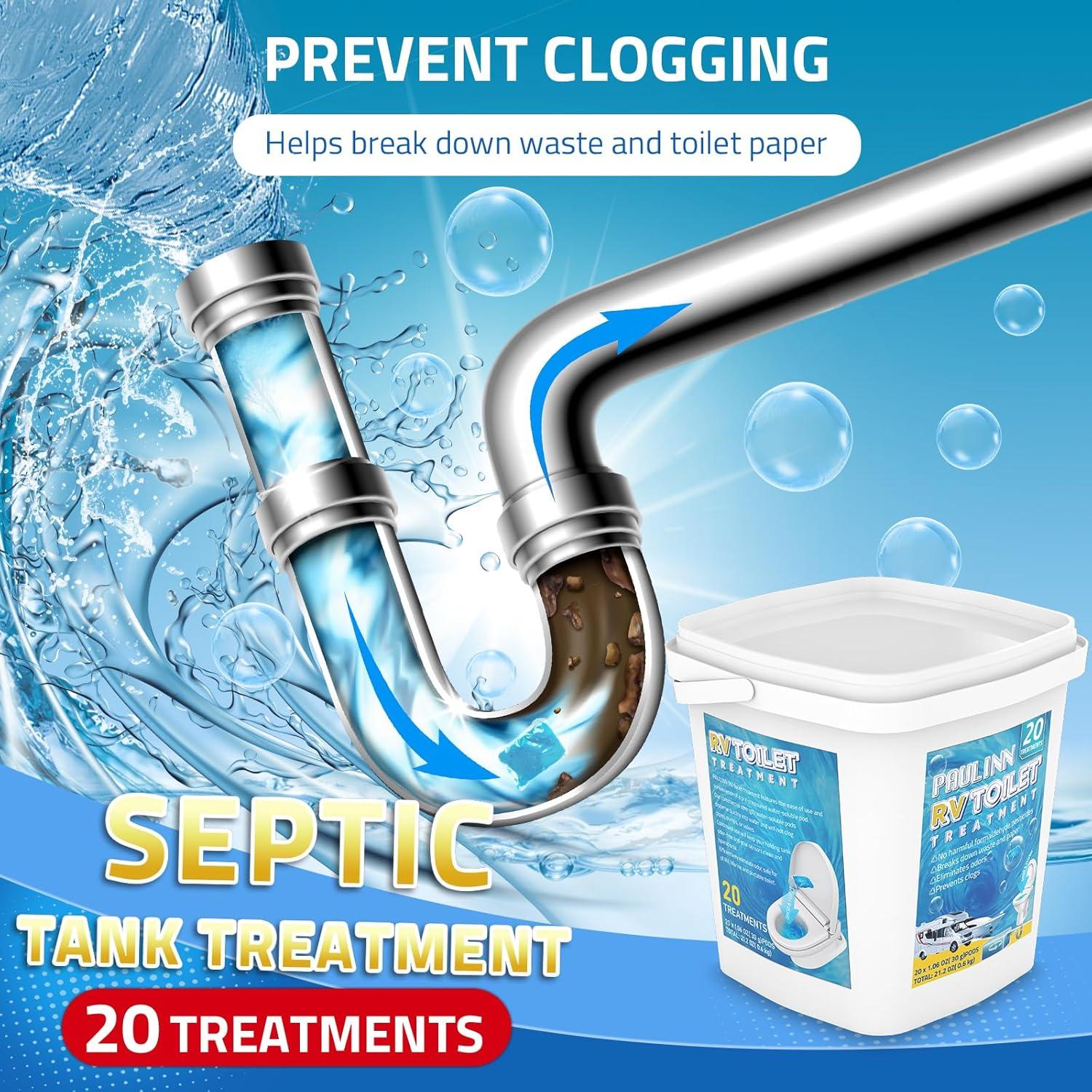 PAULINN Tratamiento para Inodoros RV 20 Cápsulas Desodorante