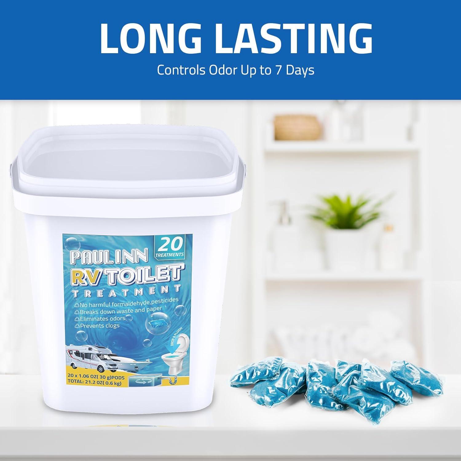 PAULINN Tratamiento para Inodoros RV 20 Cápsulas Desodorante