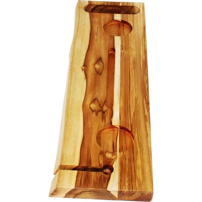 Bandeja de Baño EcoDecors Eleganto 76.2 cm Teak Sólido con Bisel Vivo