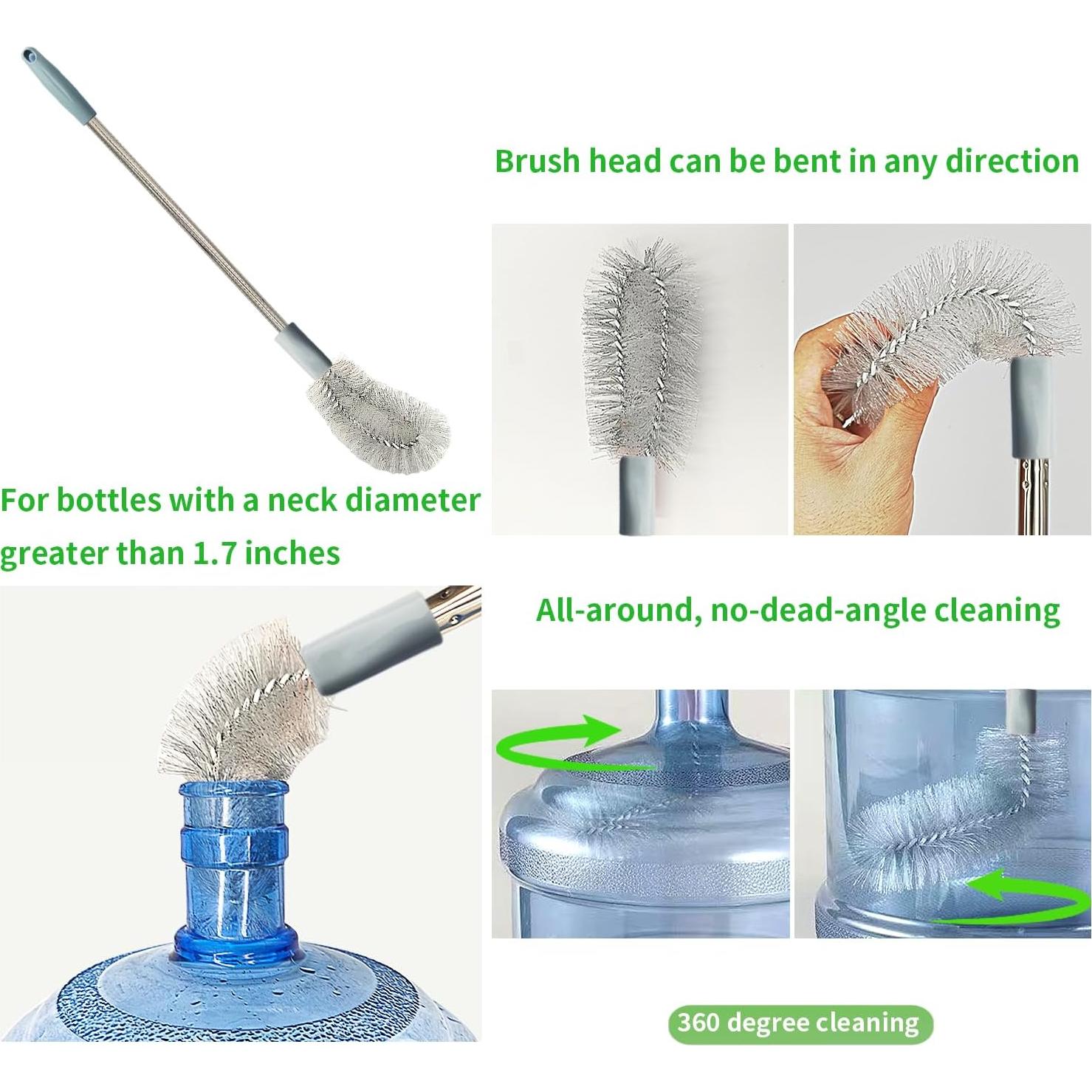 Paquete de 2 cepillos de limpieza de botellas isshu 63.5 y 71.1 cm