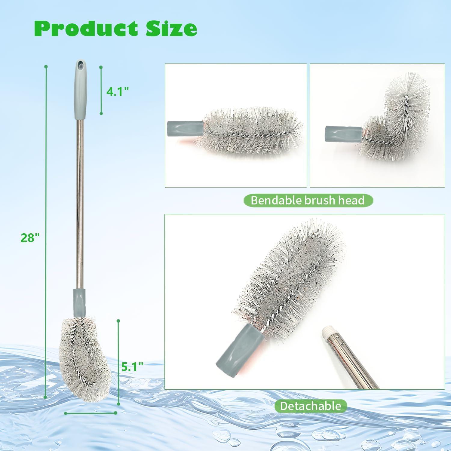 Paquete de 2 cepillos de limpieza de botellas isshu 63.5 y 71.1 cm