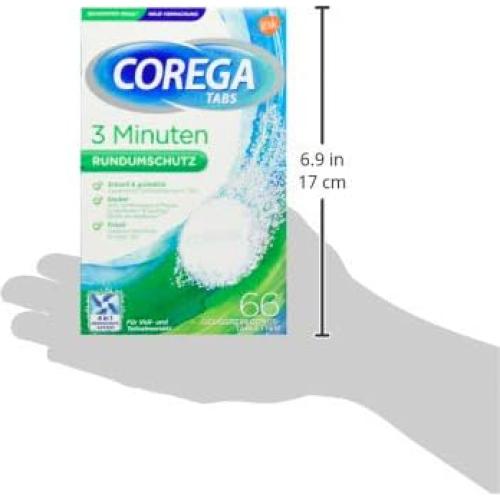 Tabletas de Limpieza Corega Rapid para Dentaduras 66 Unidades