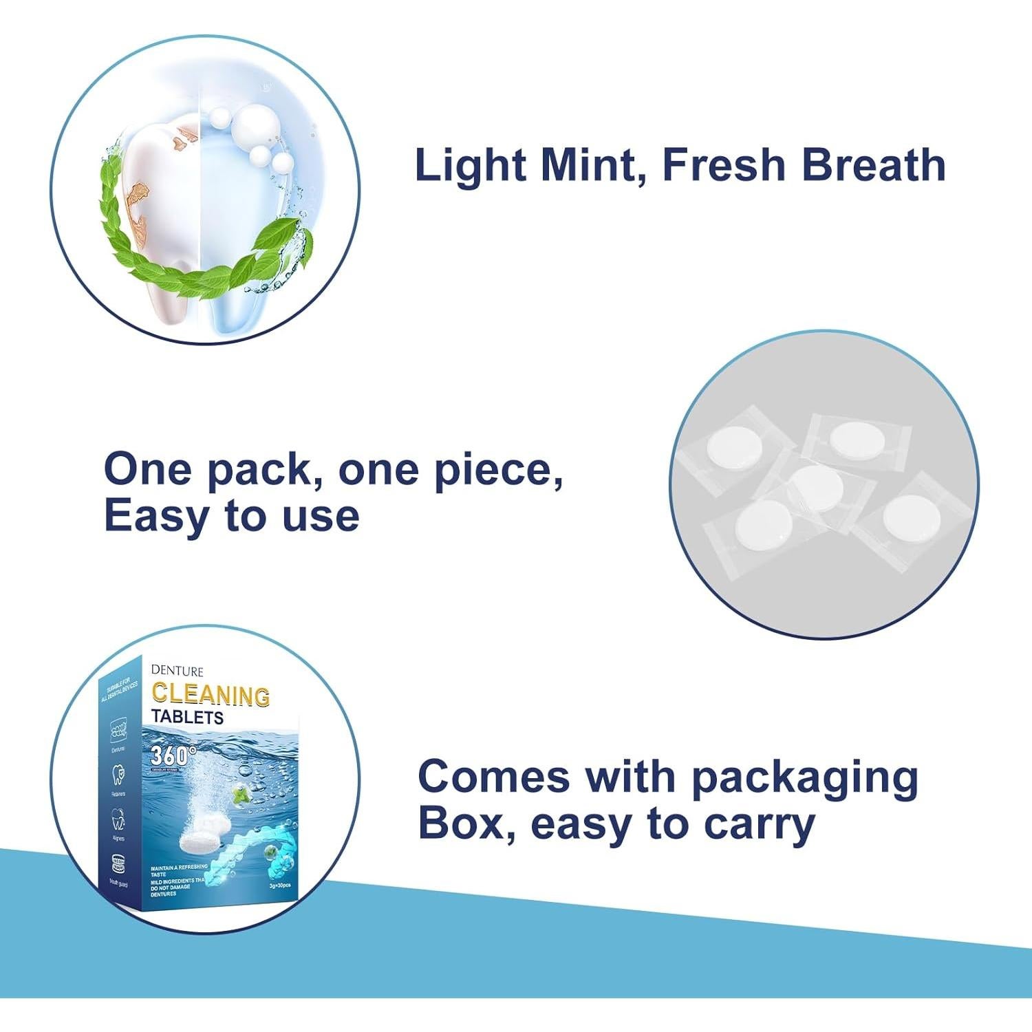 Tabletas Limpiadoras Nukisa para Retenedores Dentales - 30 pcs