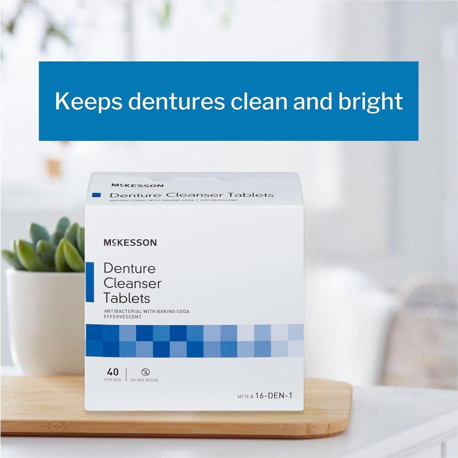 Tabletas Limpiadoras de Dentaduras McKesson con Bicarbonato