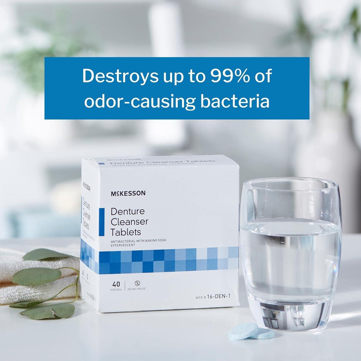 Tabletas Limpiadoras de Dentaduras McKesson con Bicarbonato