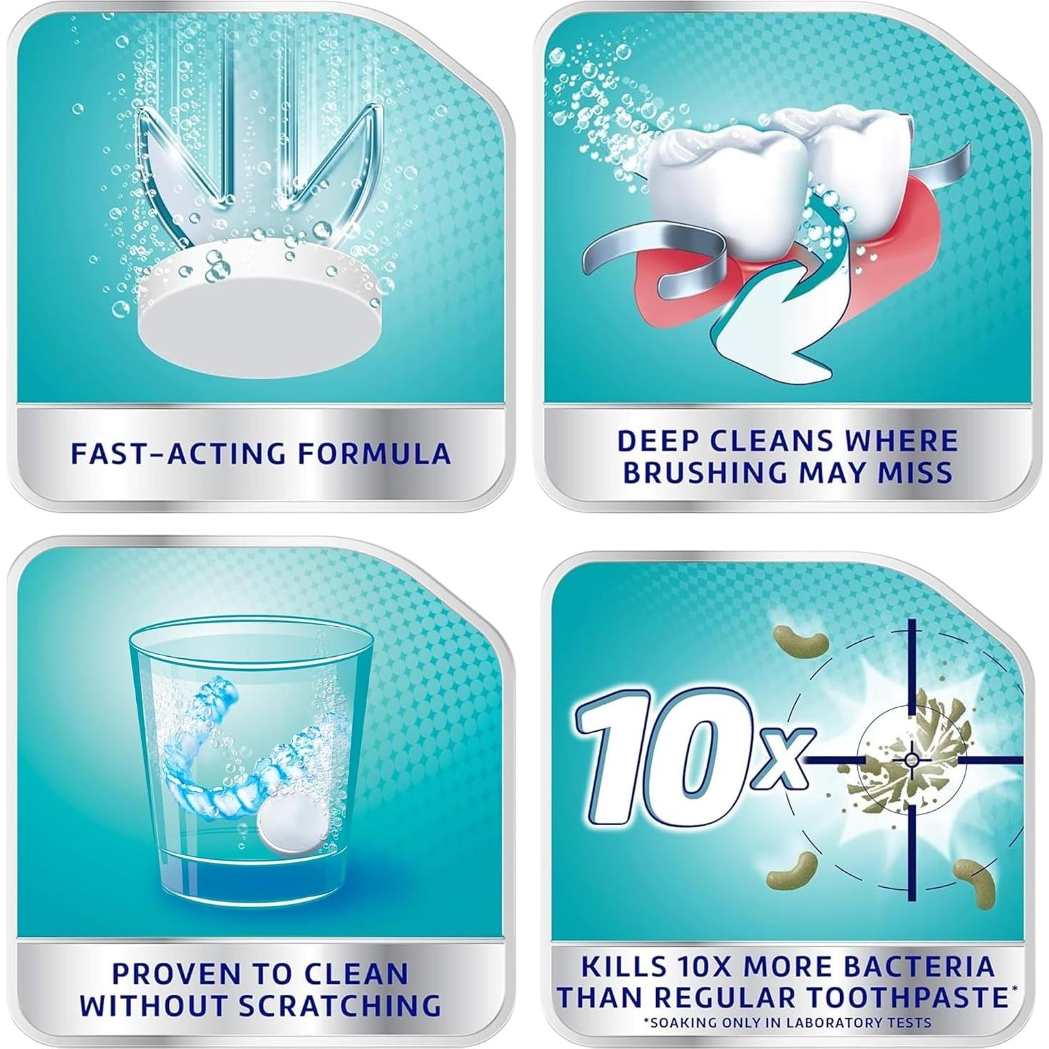 Limpiador de Dentaduras Corega 30 Tabletas + Estuche