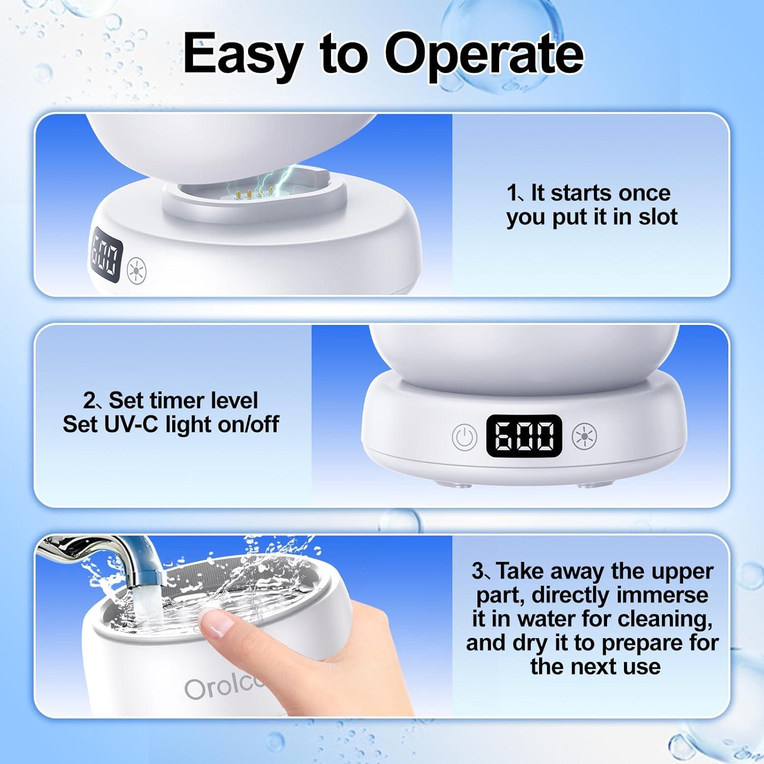 Limpiador Ultrasónico de Retenedores Orolcol IPX7 12.95cm