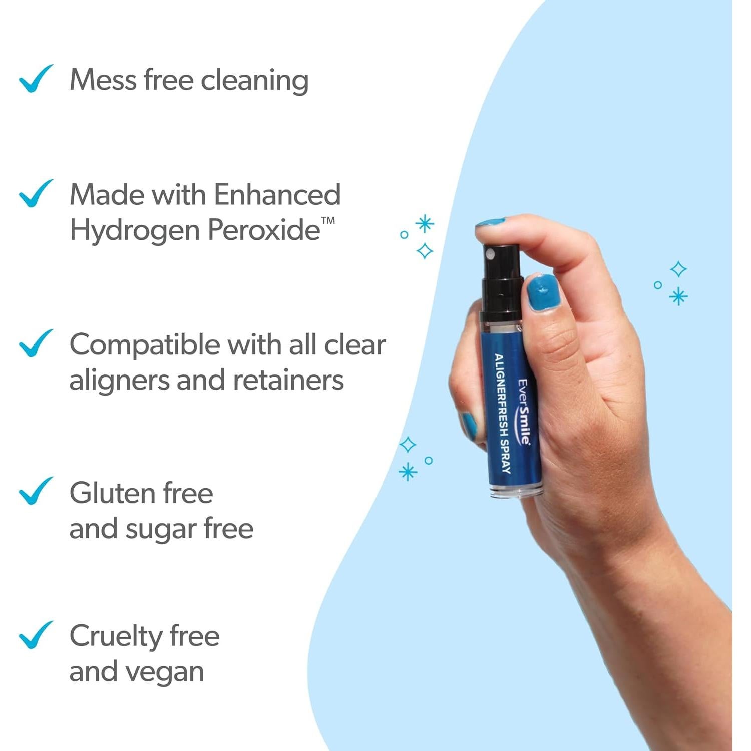 Spray Limpiador AlignerFresh EverSmile 10ml - Menta, 2 Paquetes