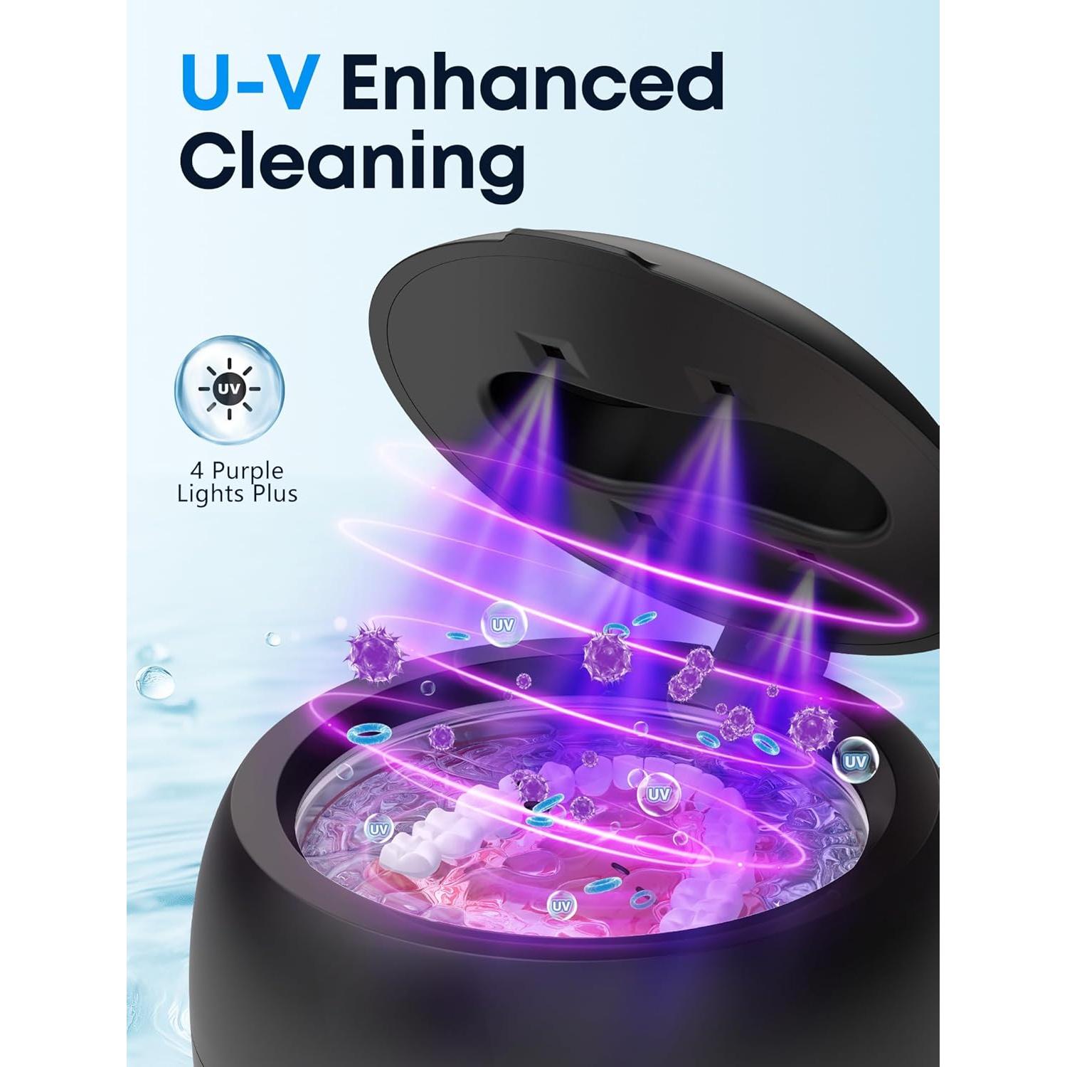 Limpiador Ultrasónico de Retenedores Beeshop 200ml 45kHz Negro