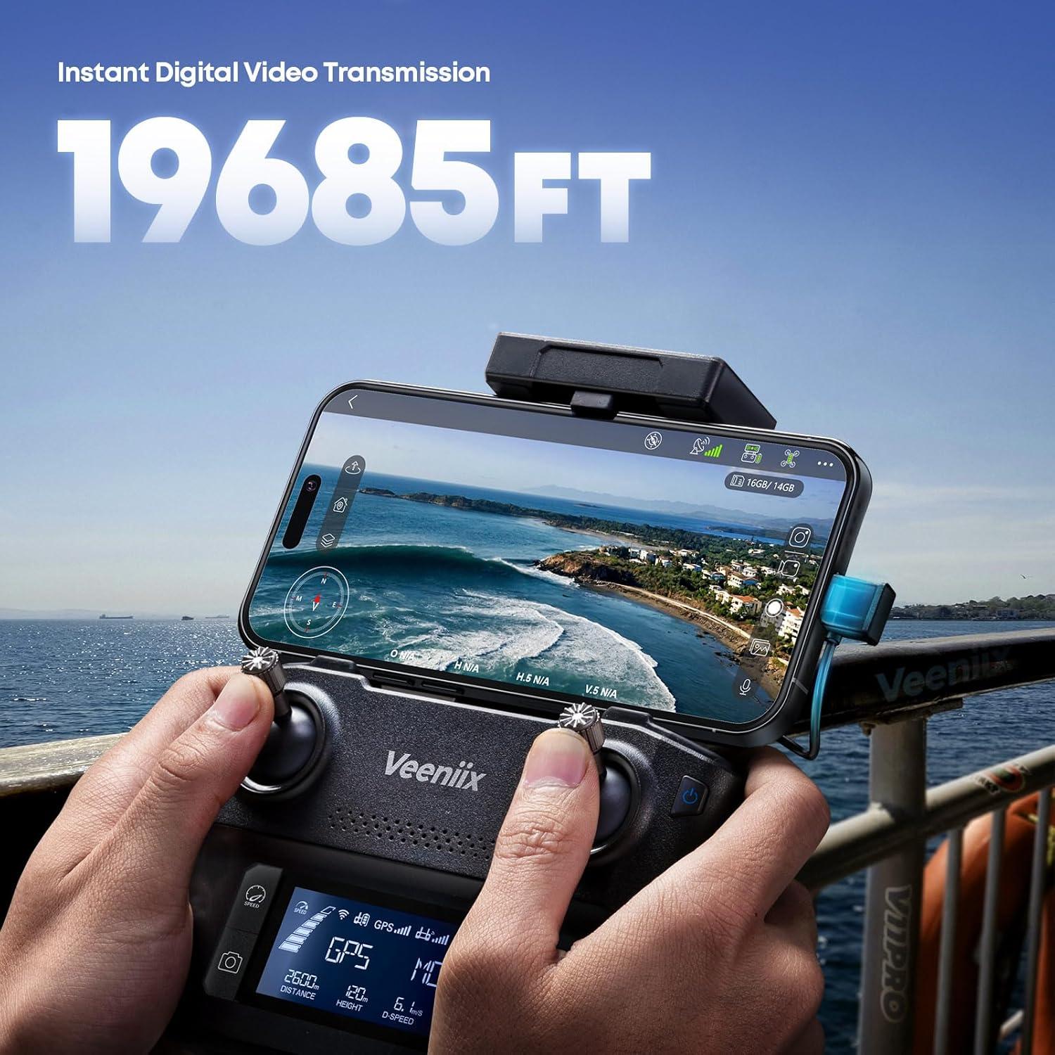 Drone Veeniix V11PRO 8K con gimbal y 80 min vuelo