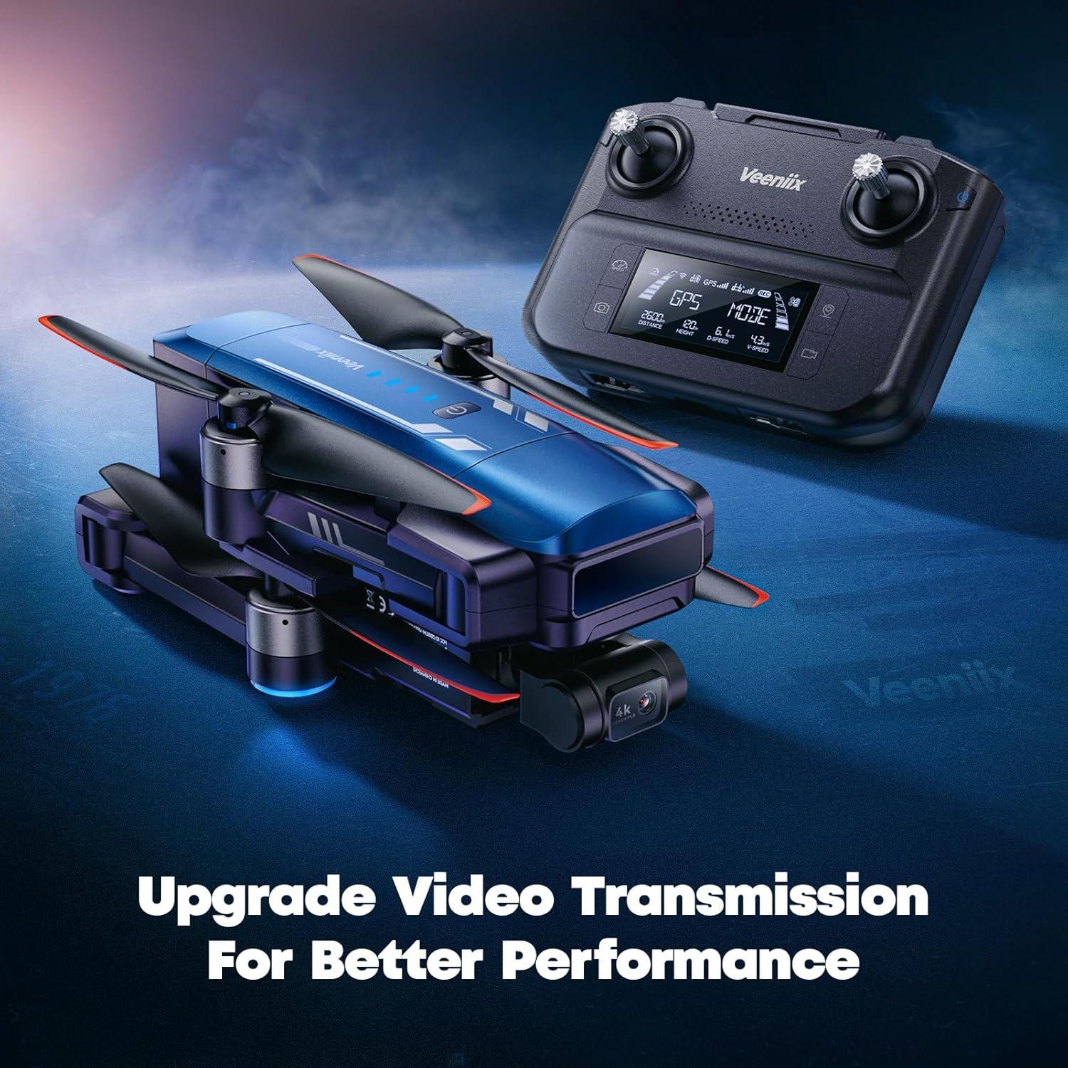 Drone Veeniix V11PRO 8K con gimbal y 80 min vuelo