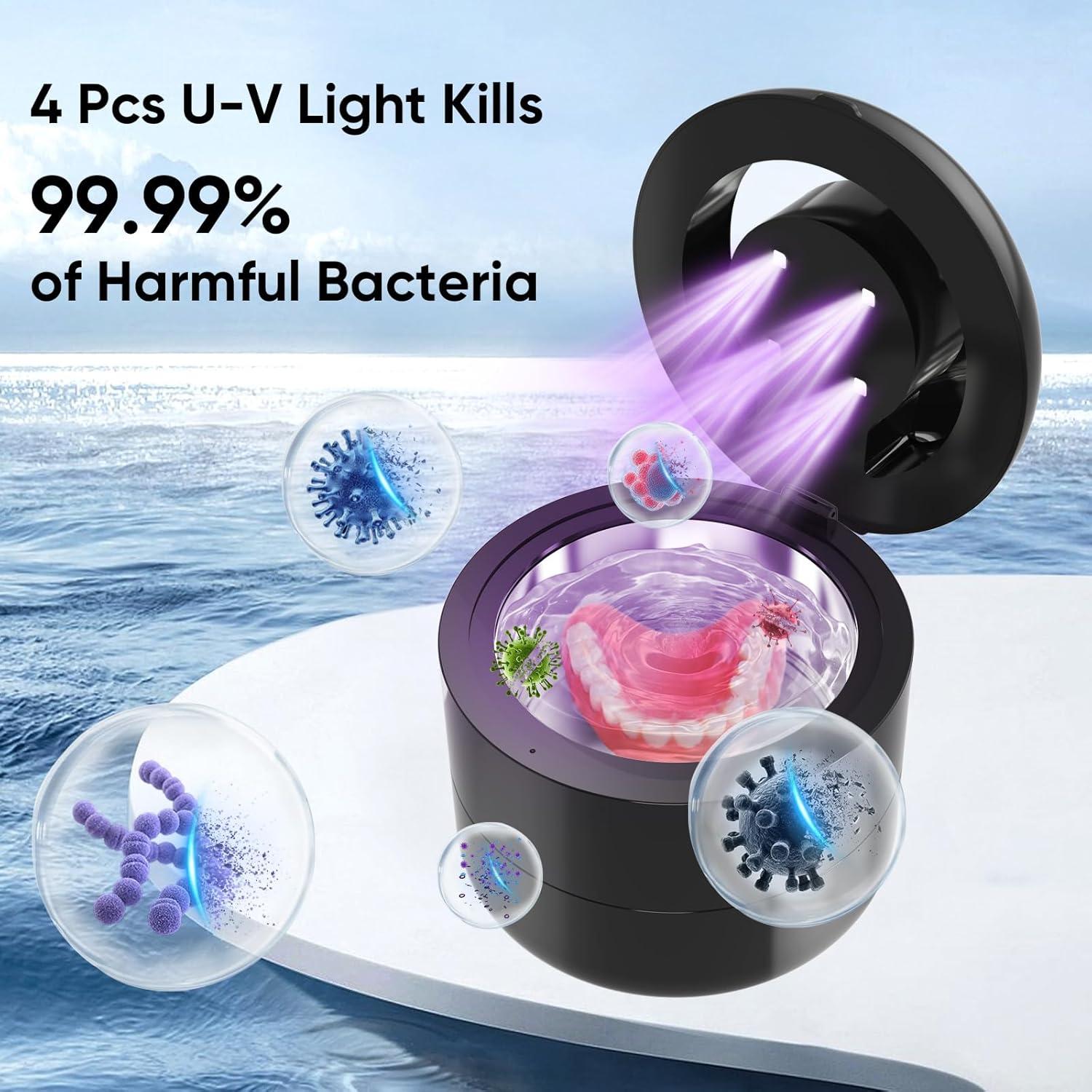 Limpiador Ultrasónico de Retenedores KEYGO 180ML 45kHz Negro