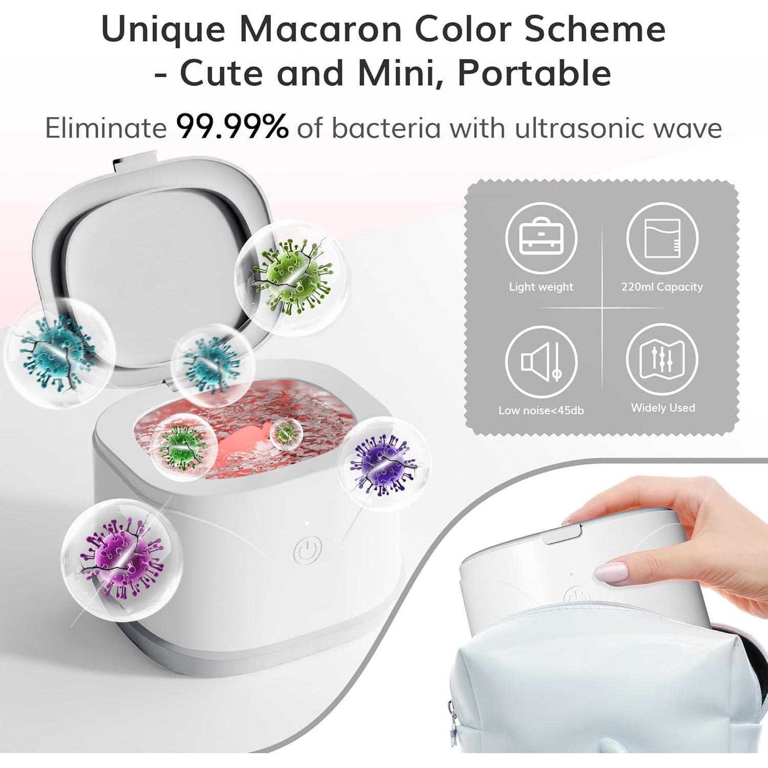 ROLWAY Limpiador Ultrasonido de Retenedores 220ML Blanco