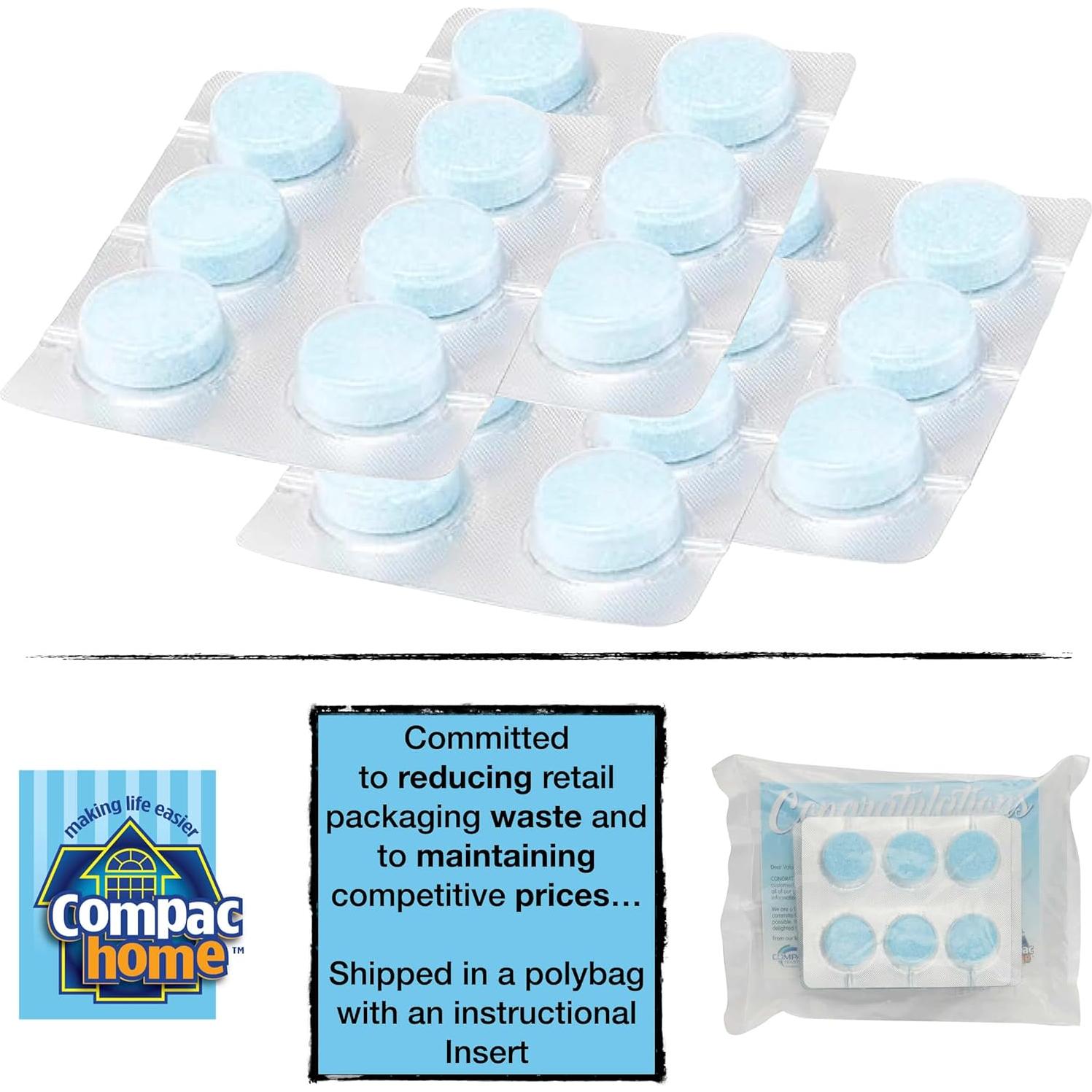 Limpiador y Desodorante de Desagüe Plink Compac Home - Limón, 24 Tabletas