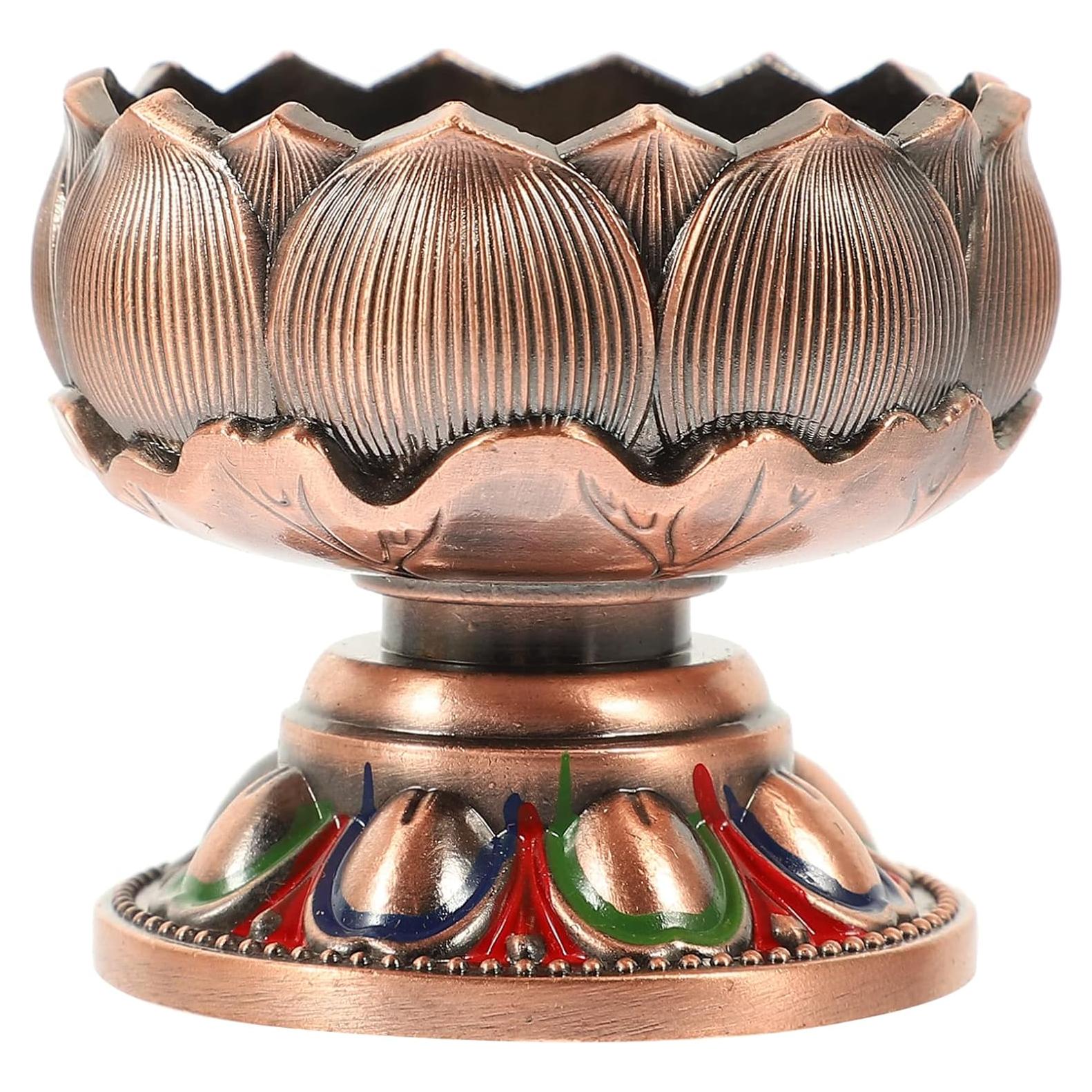 Soporte de Vela de Loto Vaguelly de Zinc para Decoración