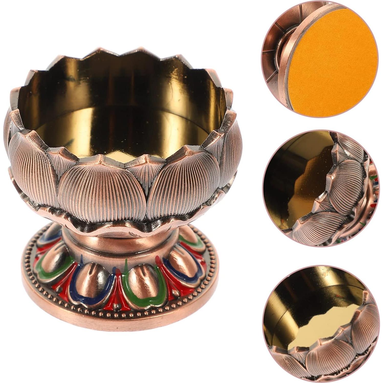 Soporte de Vela de Loto Vaguelly de Zinc para Decoración