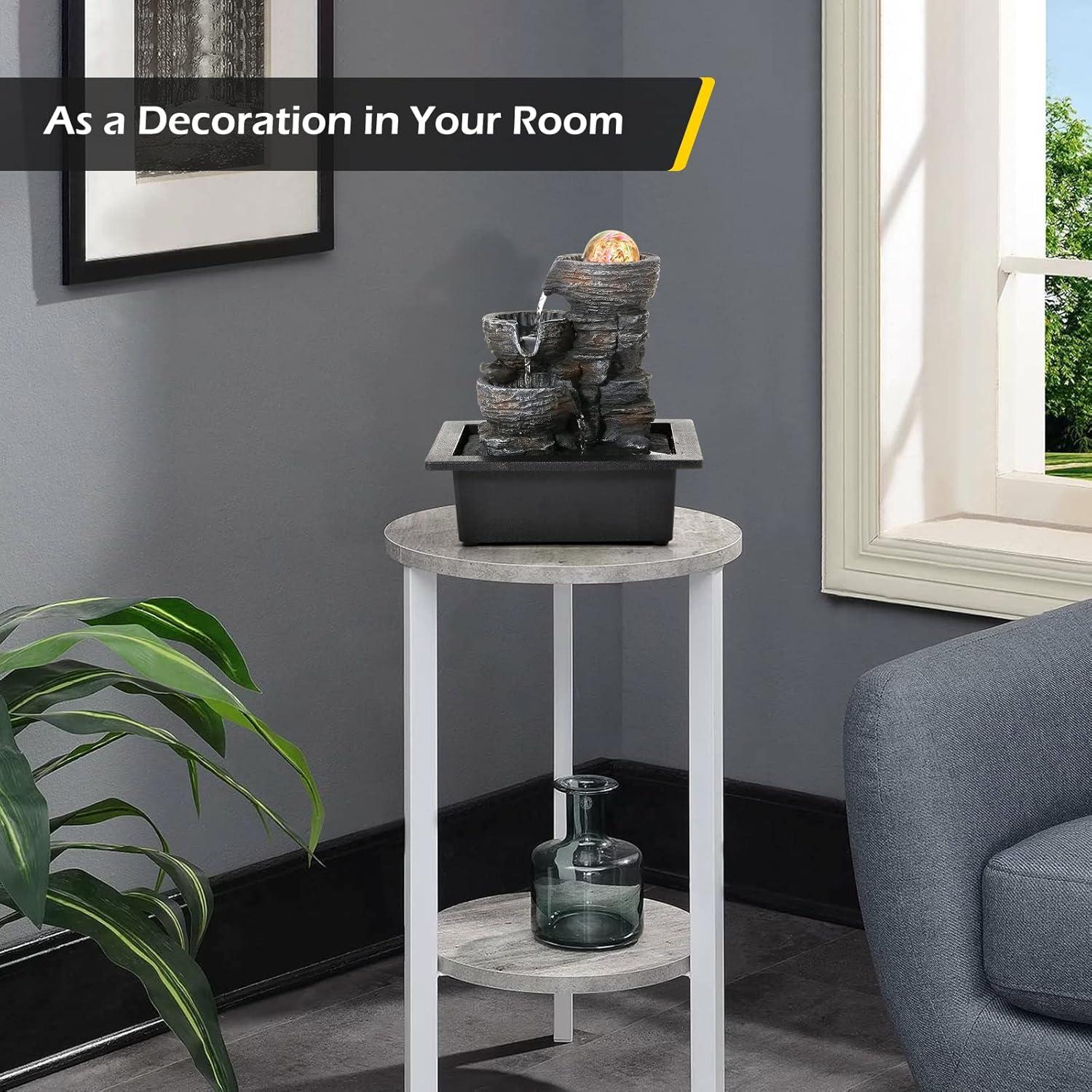 Fuente de Agua Dyna-Living con Luces LED para Mesa Interior