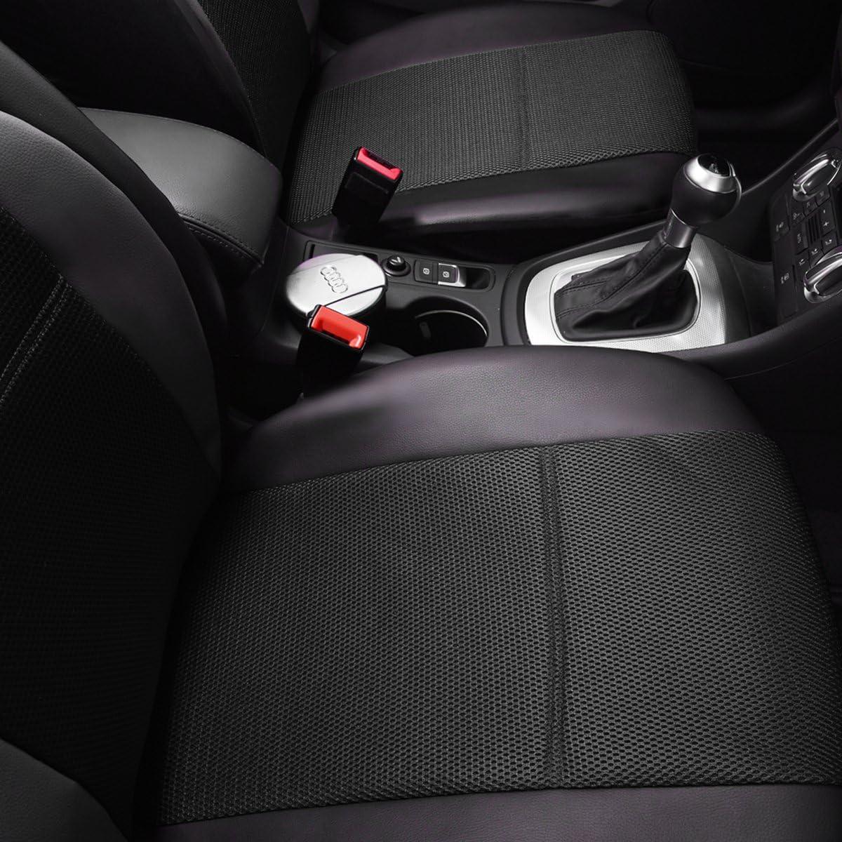 Cubiertas de Asiento de Coche CAR PASS - Cuero PU Negro para 2 Asientos Delanteros