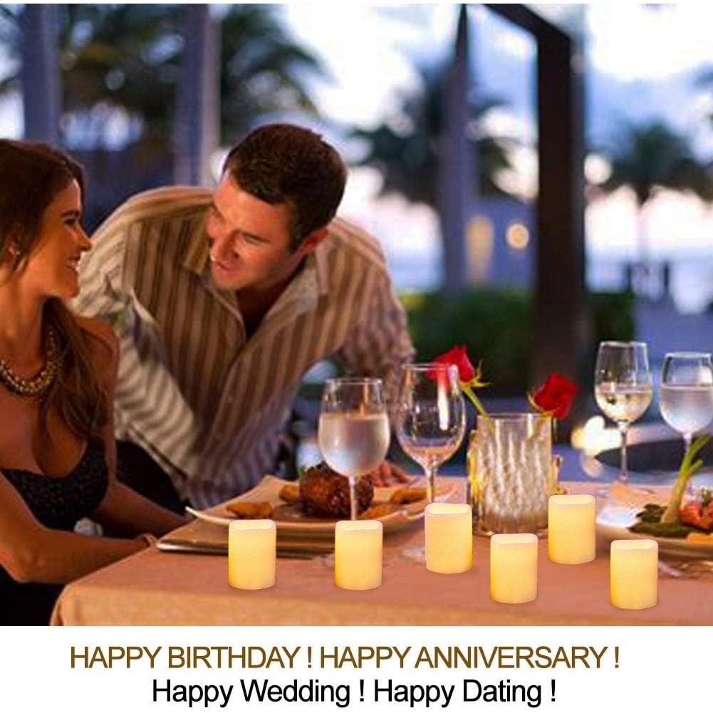 Juego de 24 Velas LED Votivas Marfil con Control Remoto