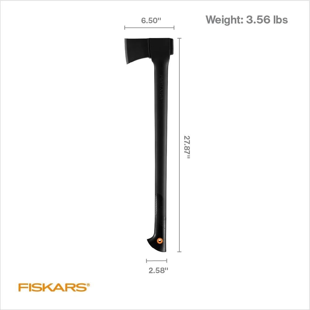 Hacha de Corte Fiskars 71 cm, Cuchilla Ultra Afilada 1.6 kg