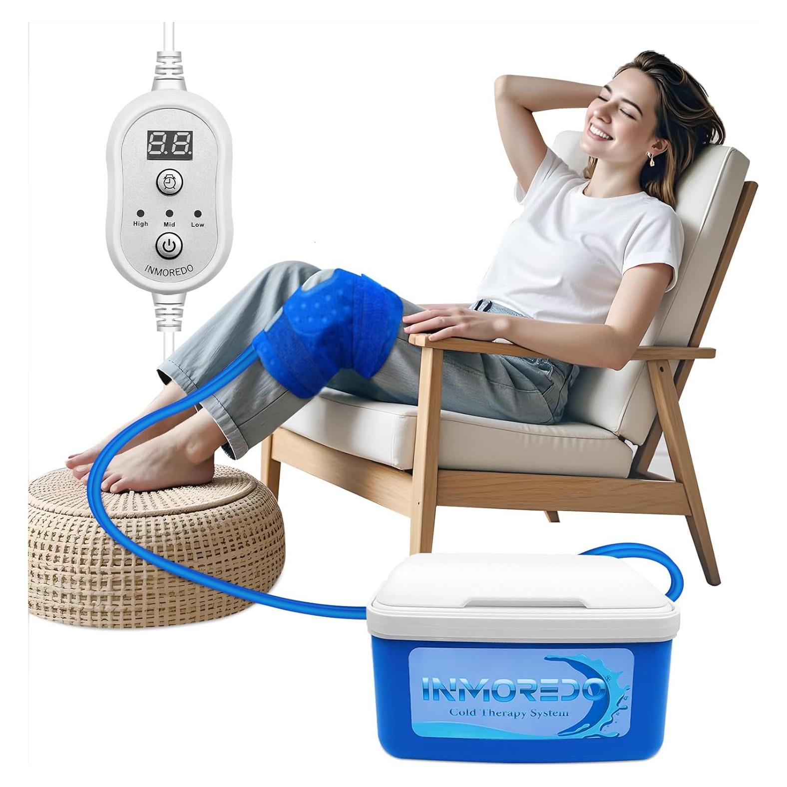 Máquina de Hielo Inmoredo para Rodilla - Terapia Fría Programable