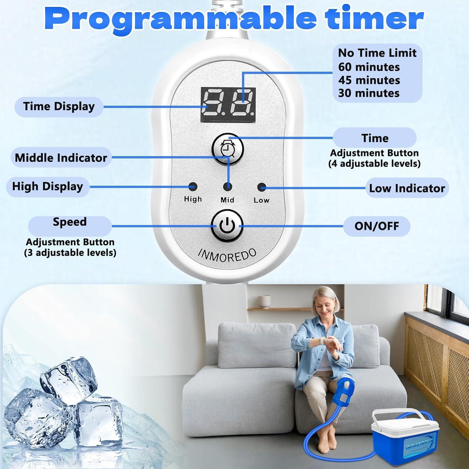 Máquina de Hielo Inmoredo para Rodilla - Terapia Fría Programable