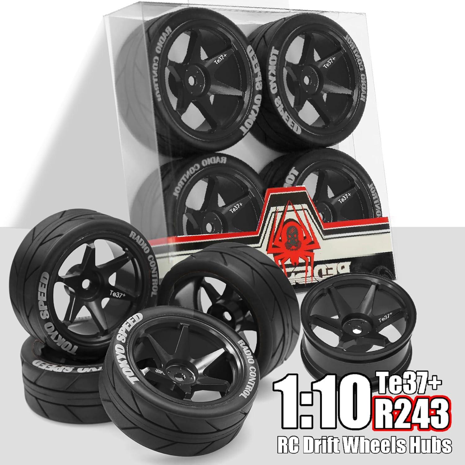 Ruedas y Neumáticos RC 12mm REDSPIDER para Tamiya y Traxxas