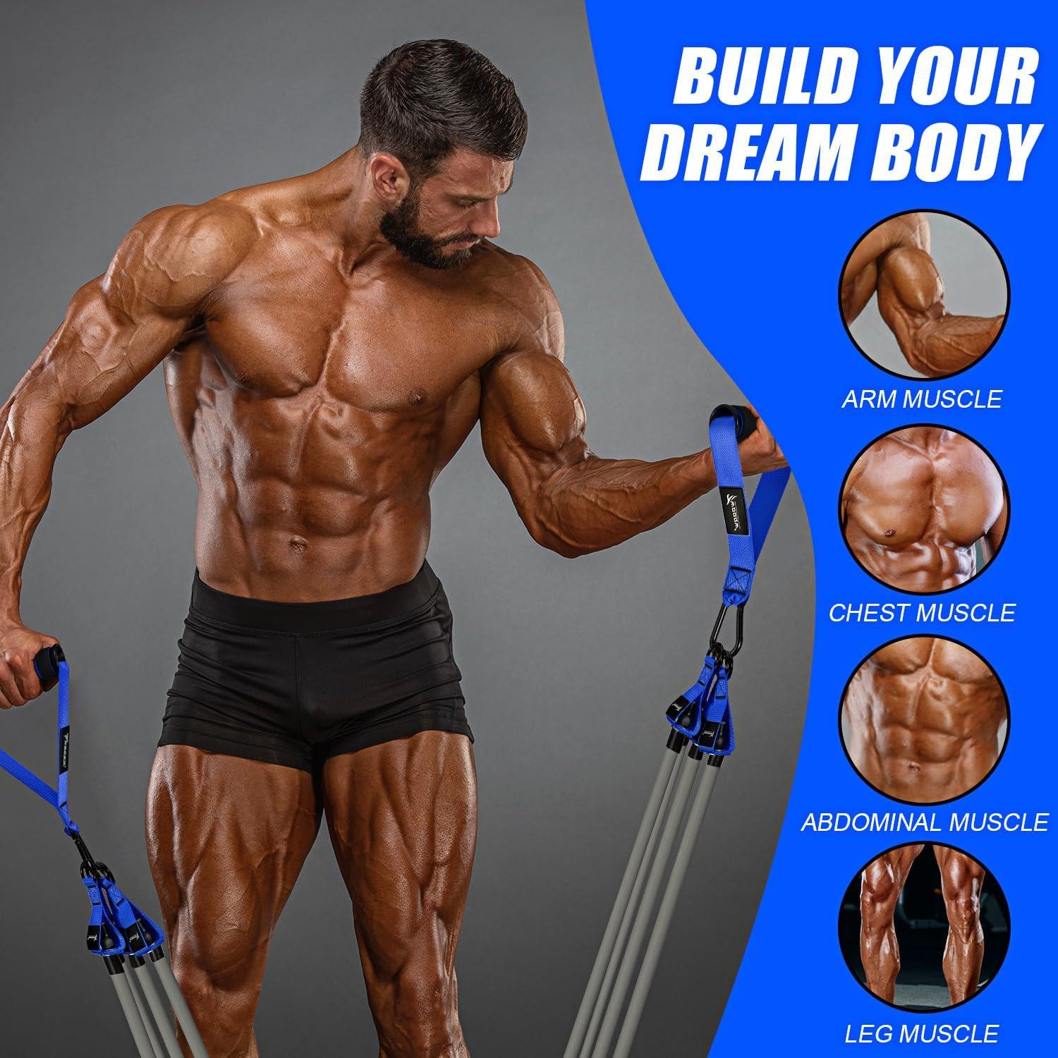 Bandas de Resistencia Pesadas WOQQW 350lbs Ajustables para Entrenamiento