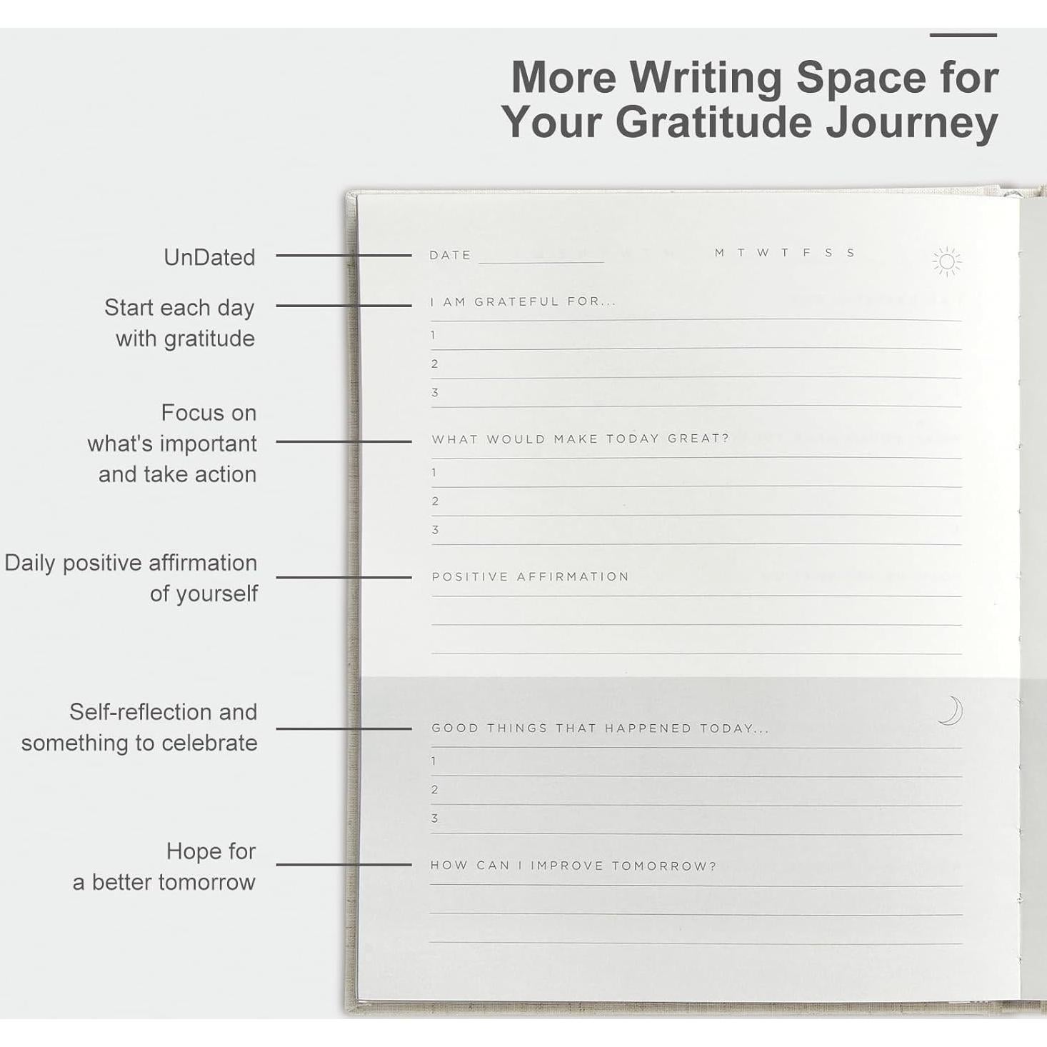 Diario de Gratitud And Per Se Rosa 160 Páginas No Datado