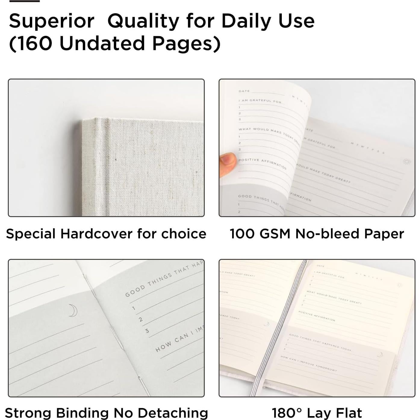 Diario de Gratitud And Per Se Rosa 160 Páginas No Datado