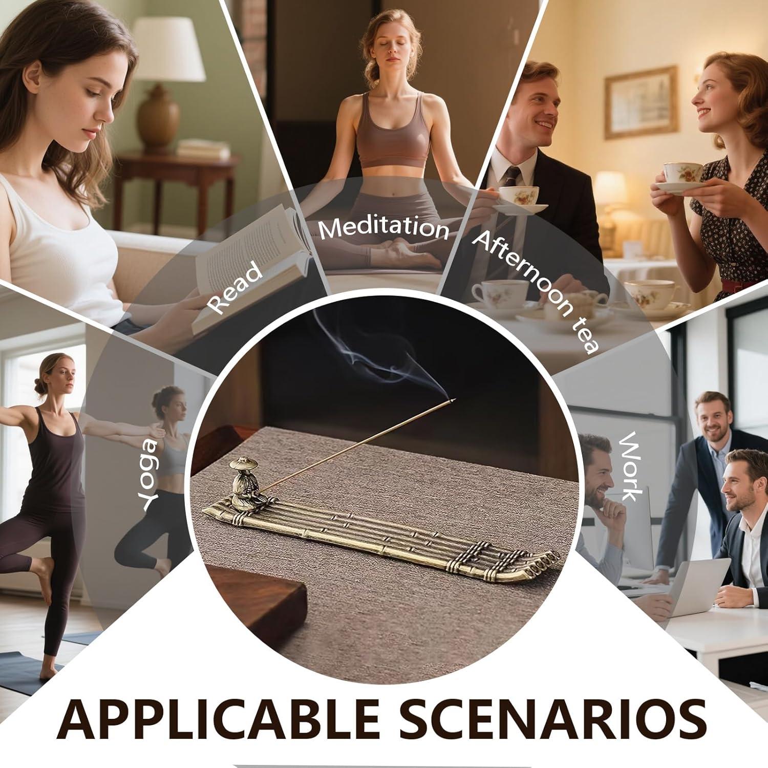 Soporte para Incienso Craftmastudio con 40 Varitas - Decoración Zen