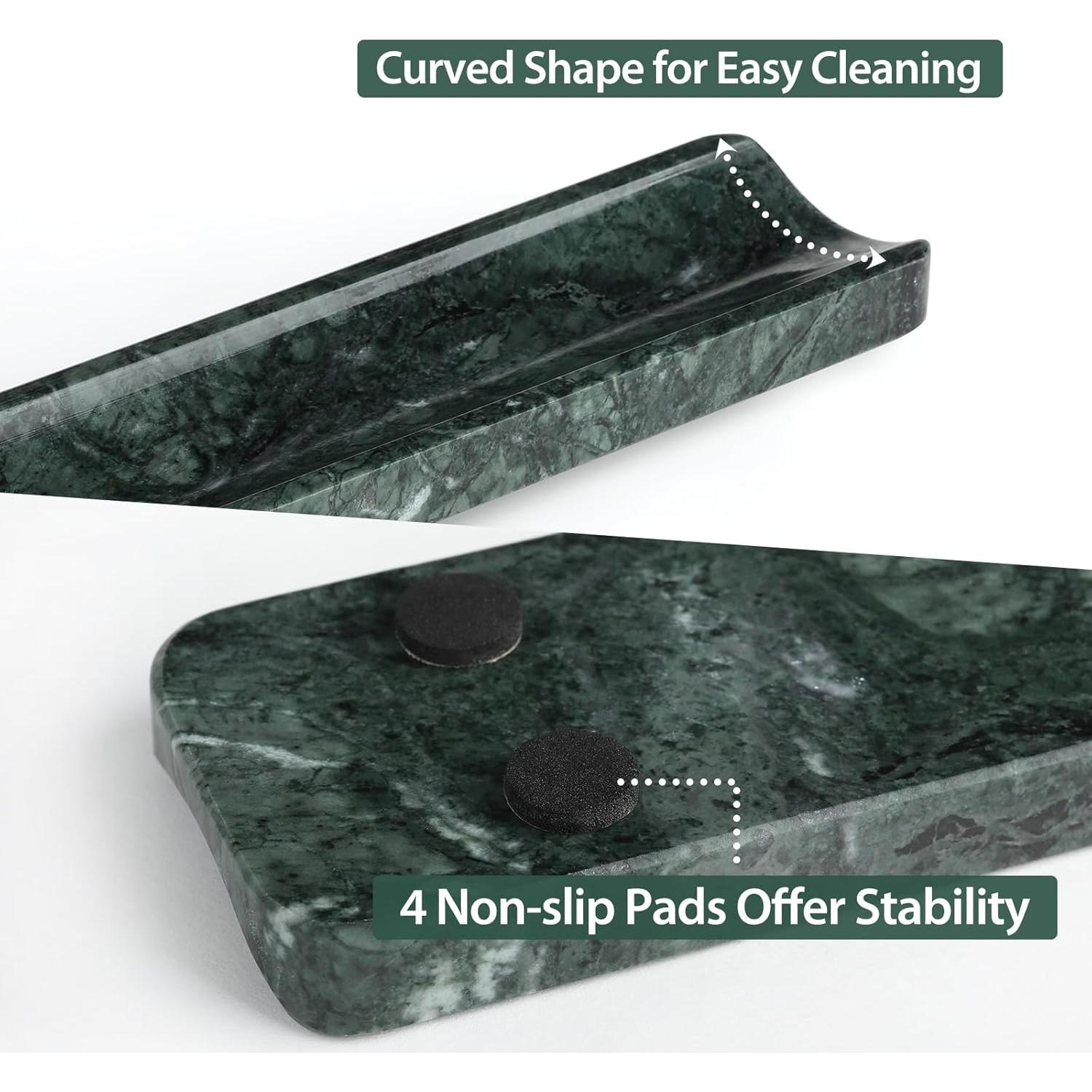 Soporte de Incienso de Mármol Verde Indio Koville - Elegante y Práctico