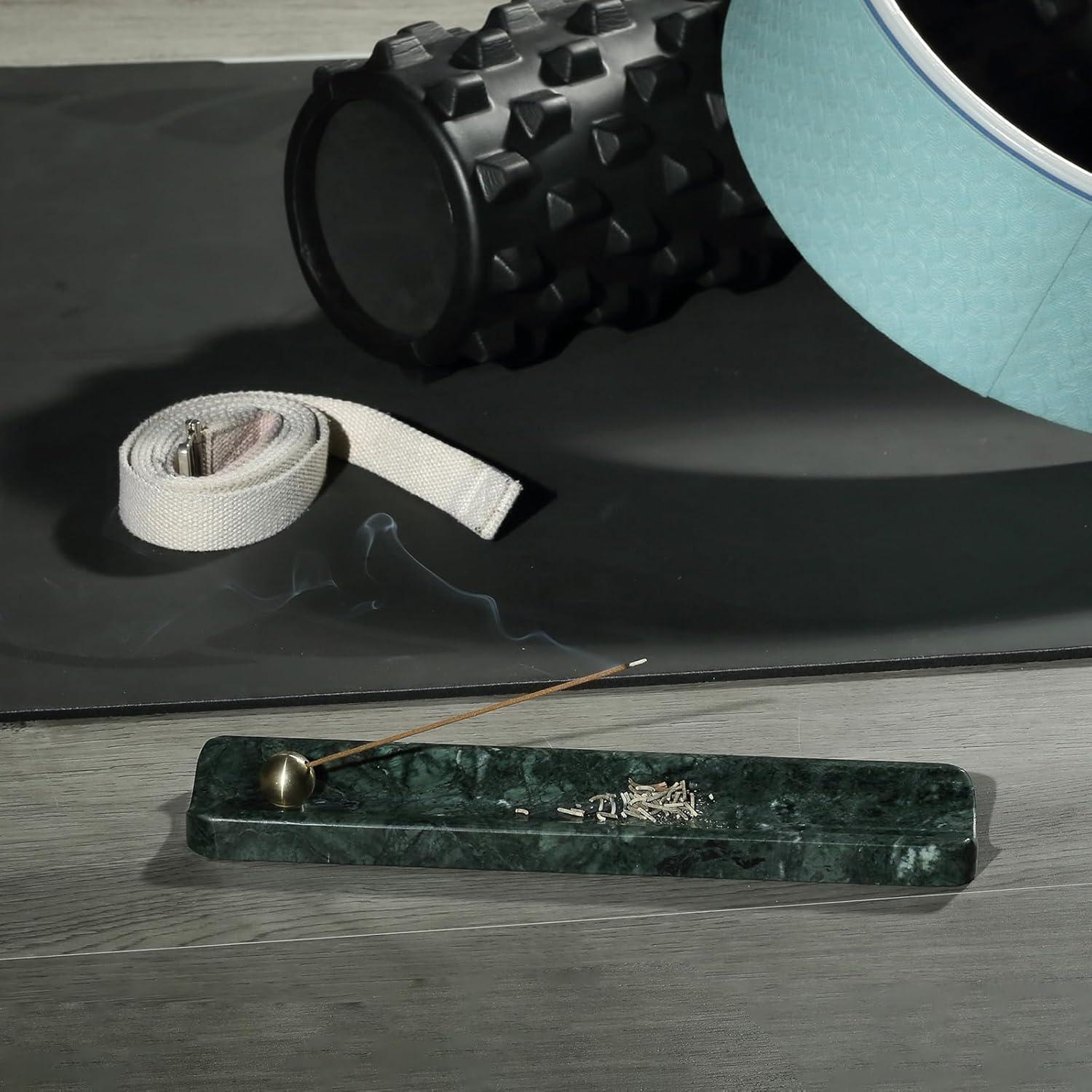 Soporte de Incienso de Mármol Verde Indio Koville - Elegante y Práctico