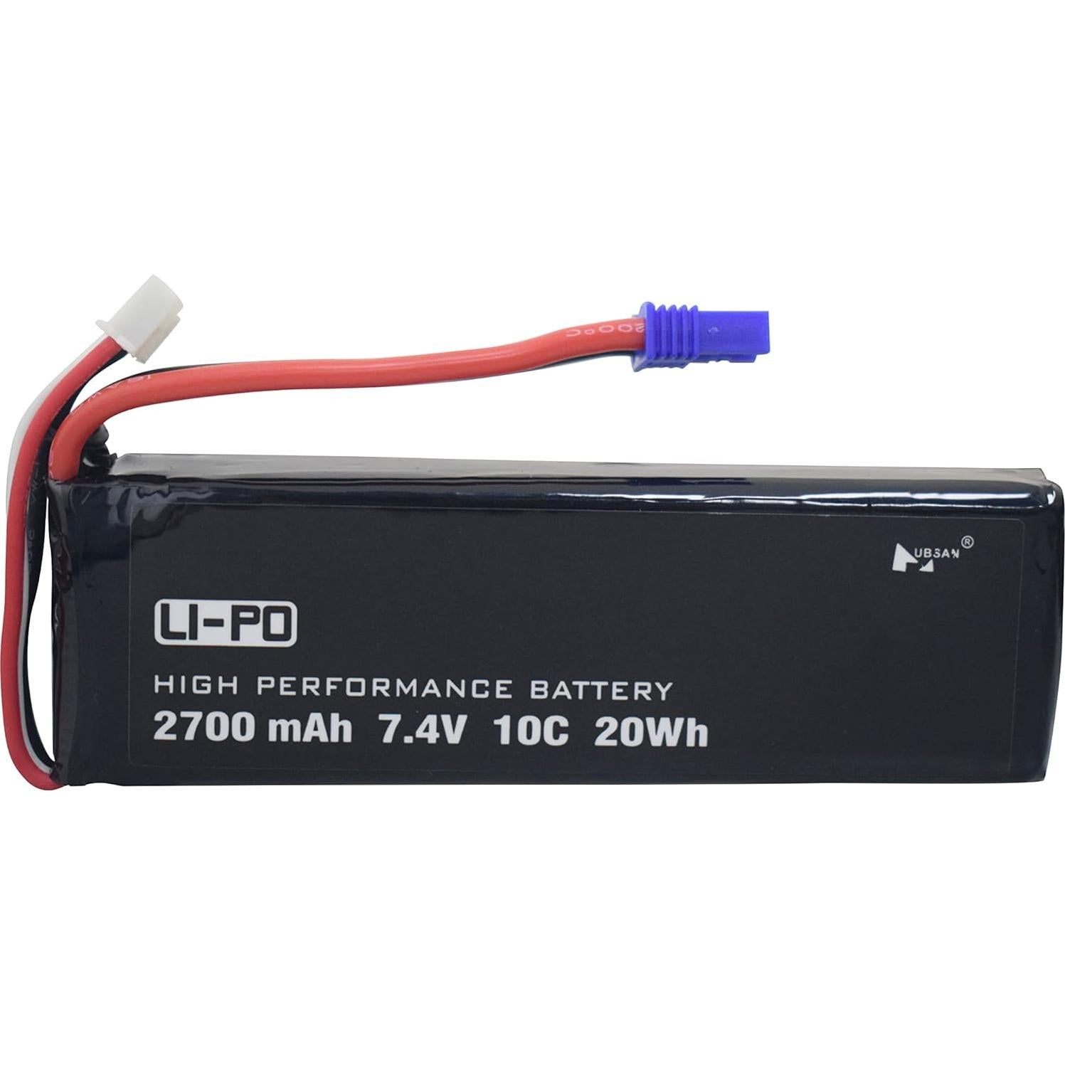 Batería Lipo 2PCS 7.4V 2700mAh 10C para Hubsan H501S