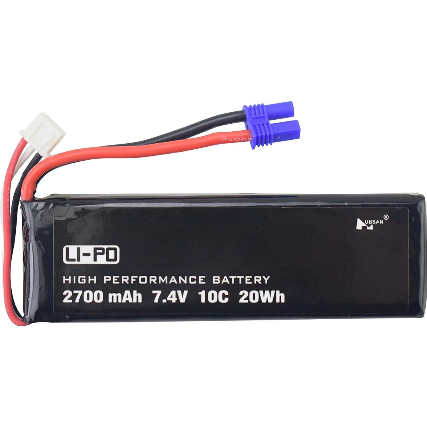 Batería Lipo 2PCS 7.4V 2700mAh 10C para Hubsan H501S