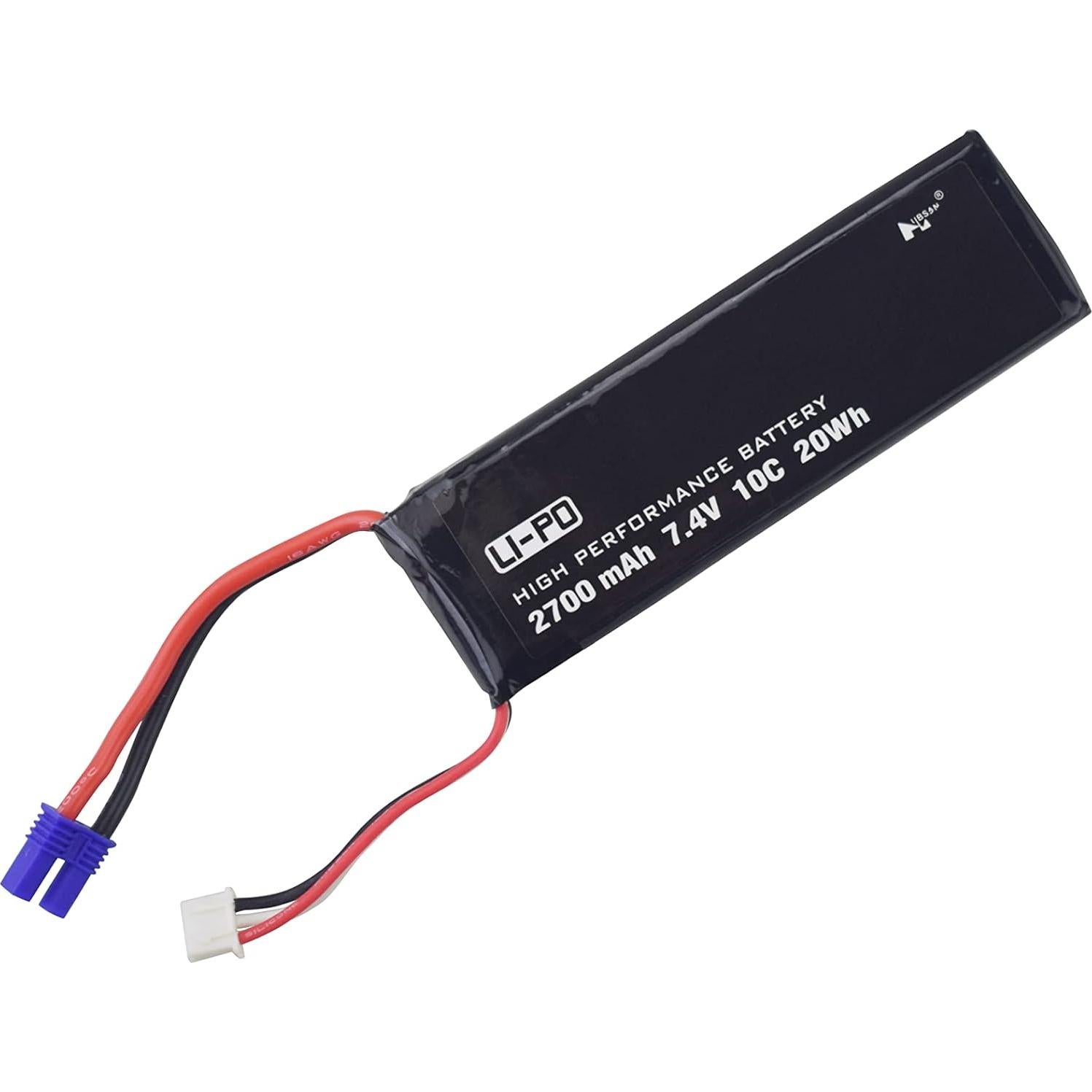 Batería Lipo 2PCS 7.4V 2700mAh 10C para Hubsan H501S