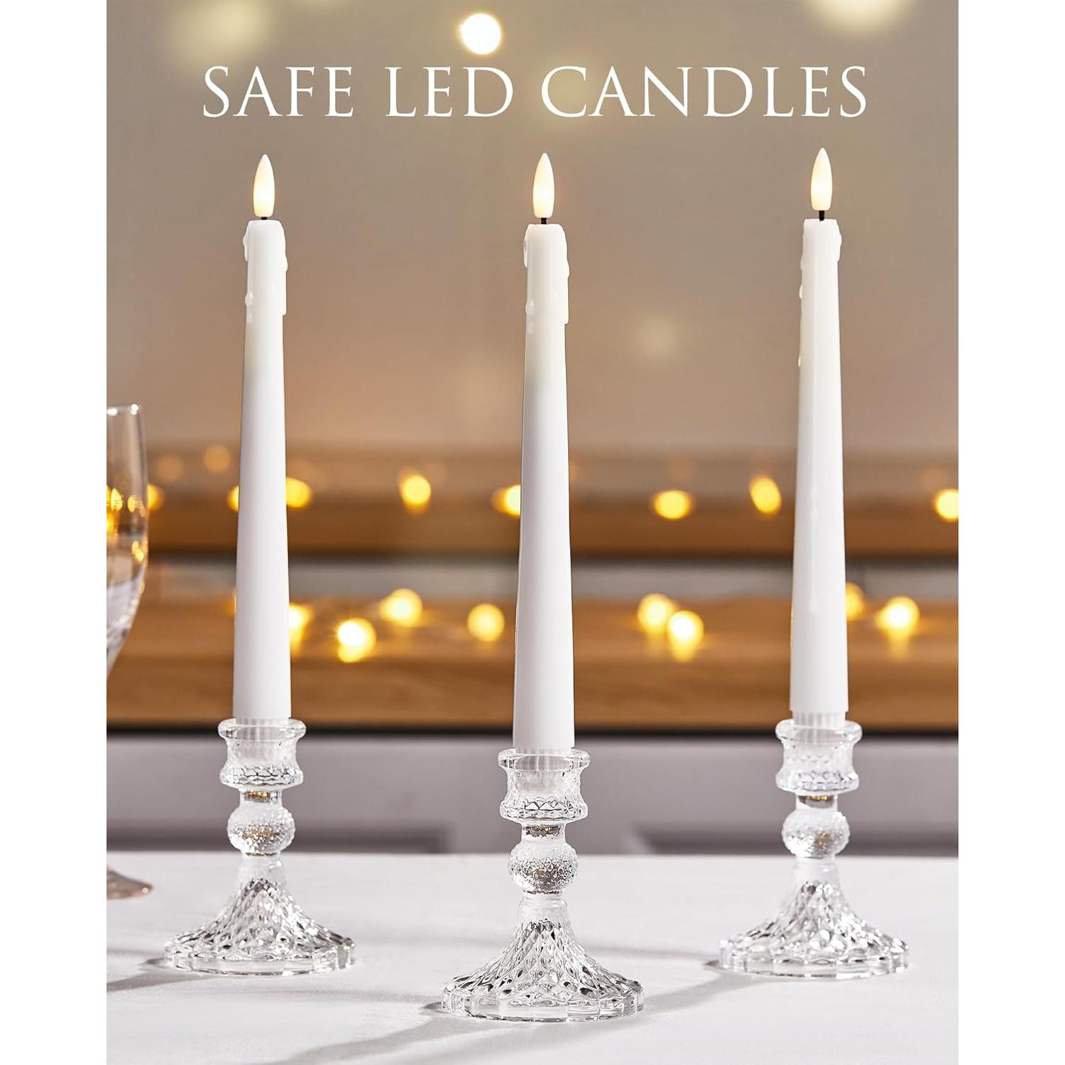 Velas LED Sin Llama Stmarry 24.5 cm con Control Remoto - 3 Paquete