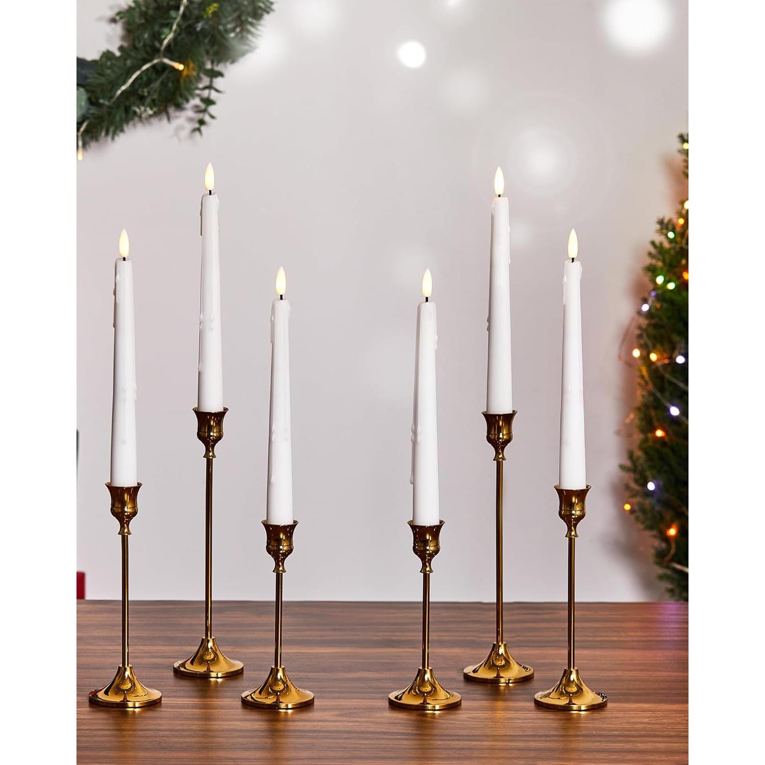 Velas LED Sin Llama Stmarry 24.5 cm con Control Remoto - 3 Paquete