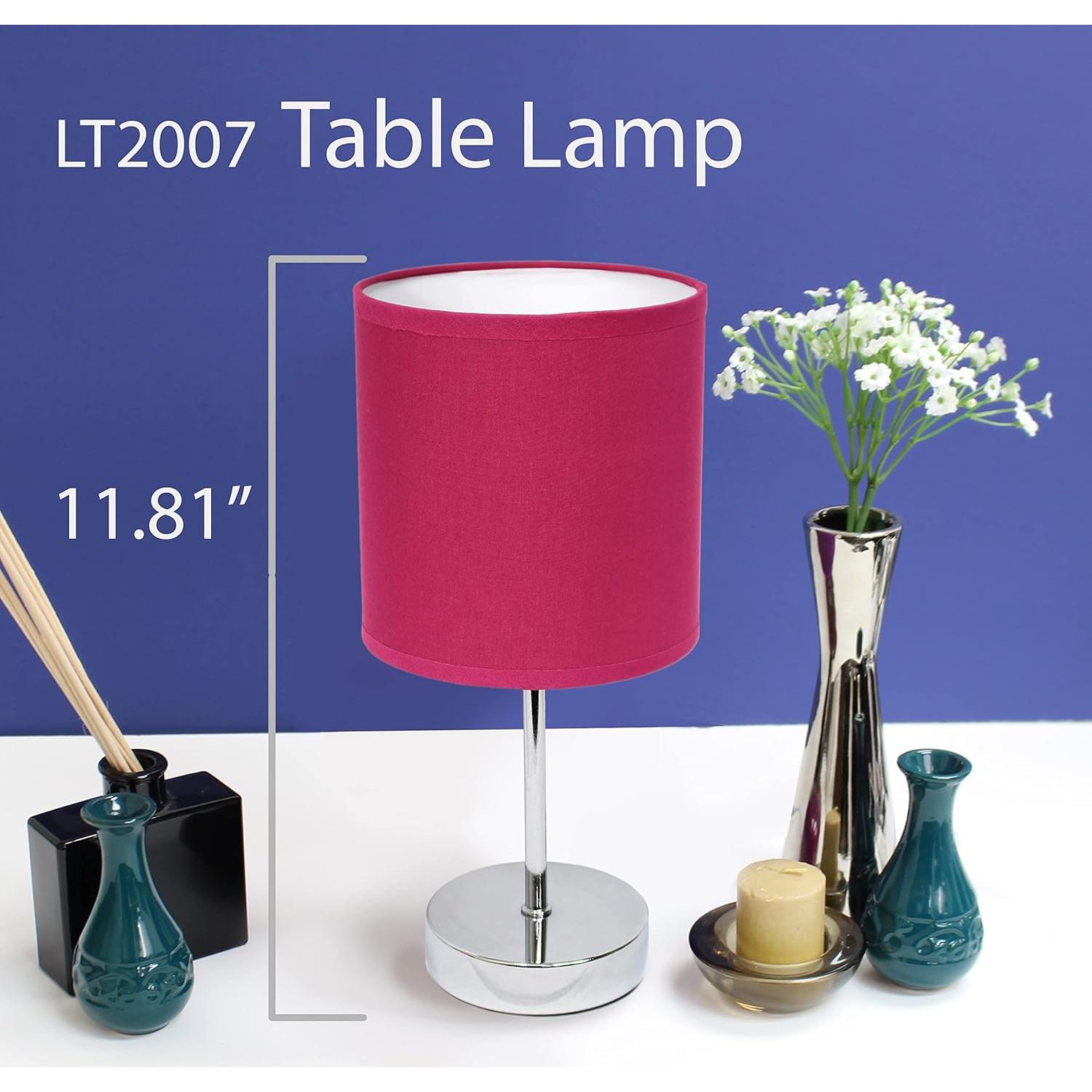 Lámpara de Mesa Mini Cromo Simple Designs Rosa Fucsia LED