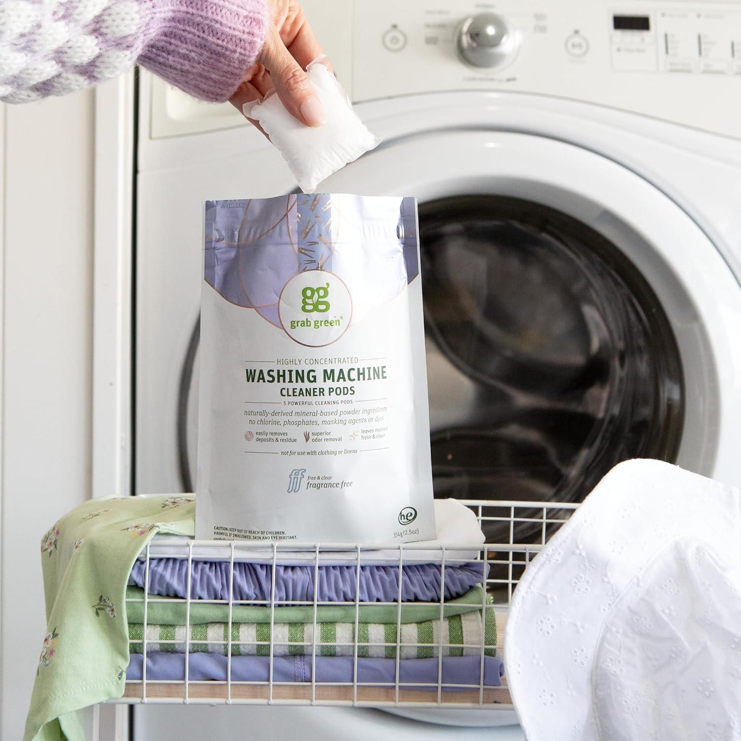 Limpiador de Lavadora Grab Green 5 Cápsulas Sin Fragancia