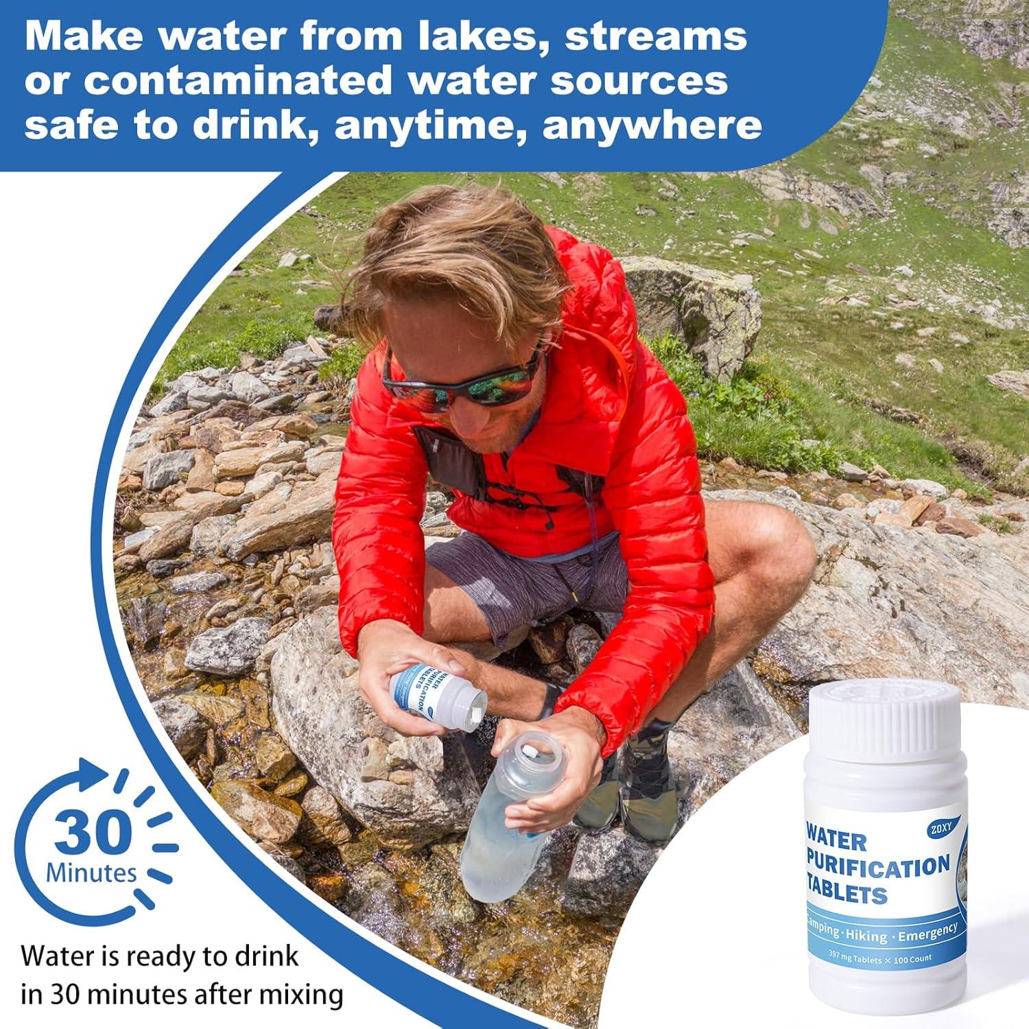 Tabletas Purificadoras de Agua ZOXY - 100 Unidades - Tratamiento Efectivo