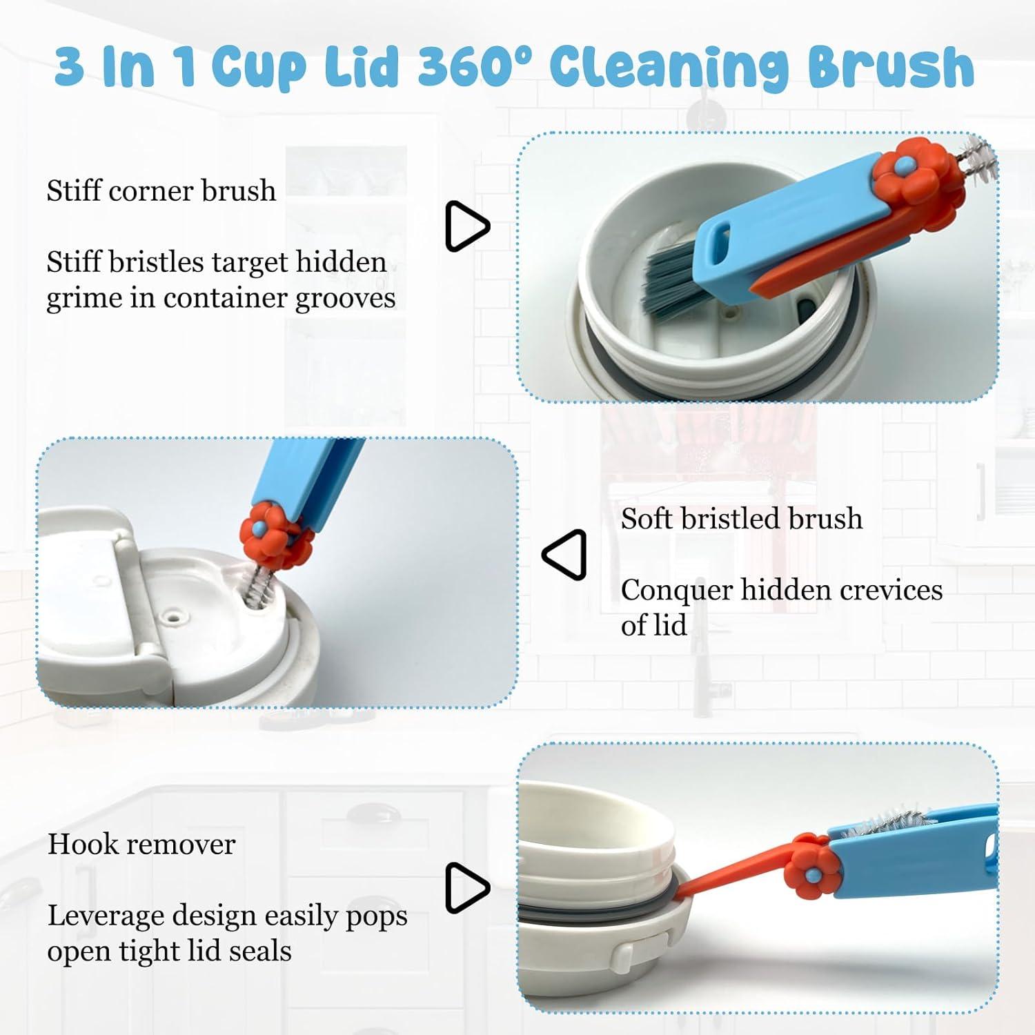 Kit de Limpieza de Botellas Gmleey 4 Piezas Silicona 30 cm