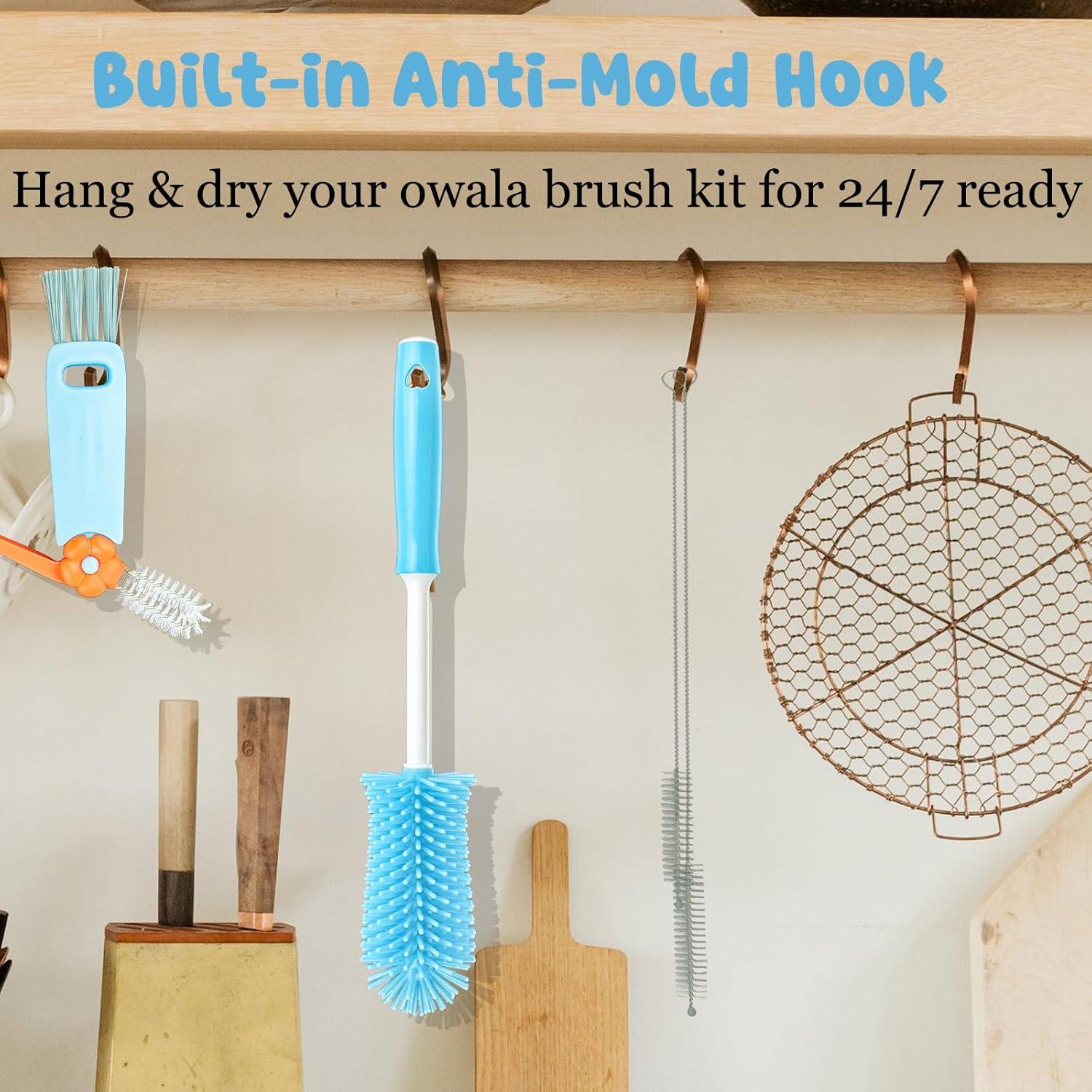 Kit de Limpieza de Botellas Gmleey 4 Piezas Silicona 30 cm