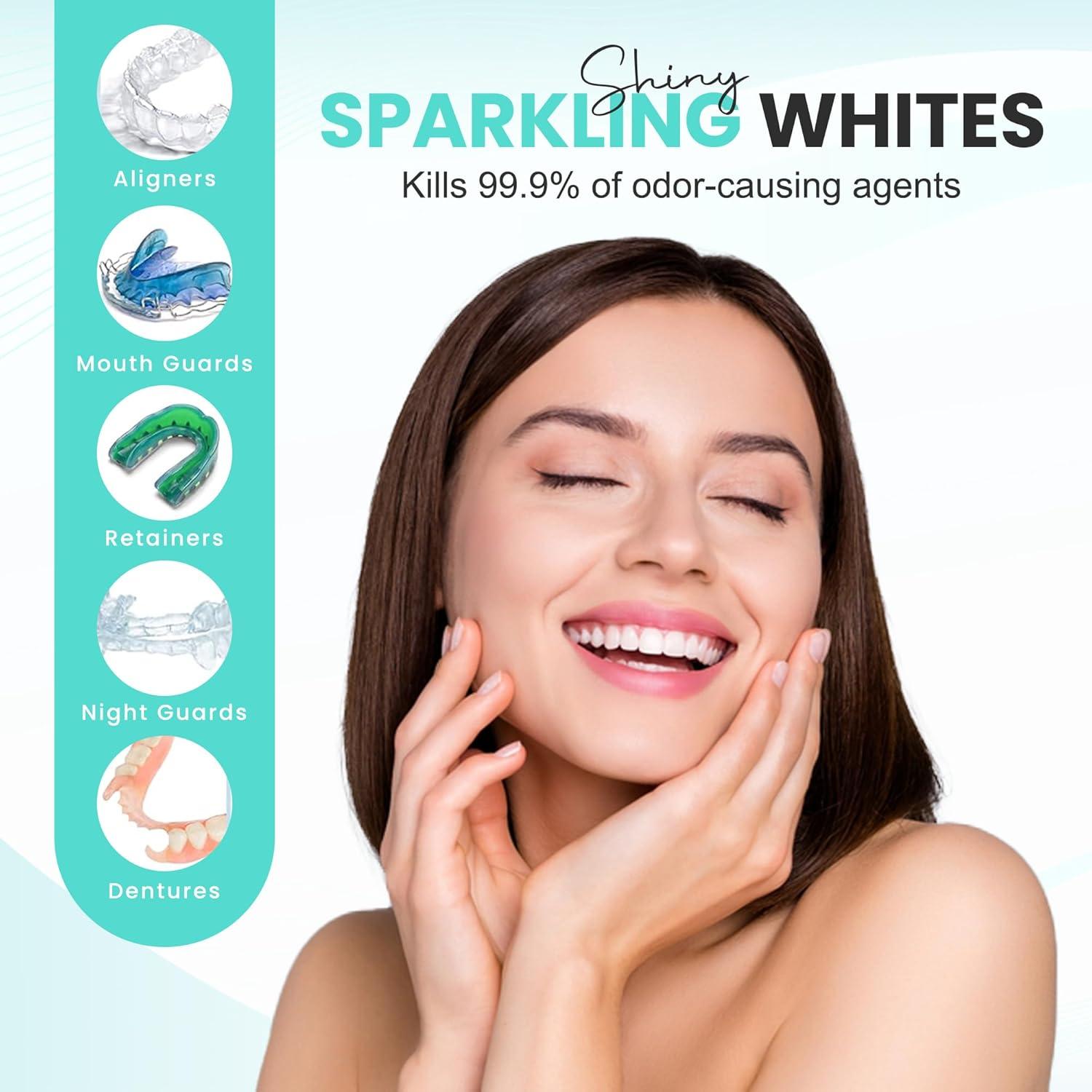 Tabletas Limpiadoras NuraClean para Retenedores y Dentaduras - 120 Unidades