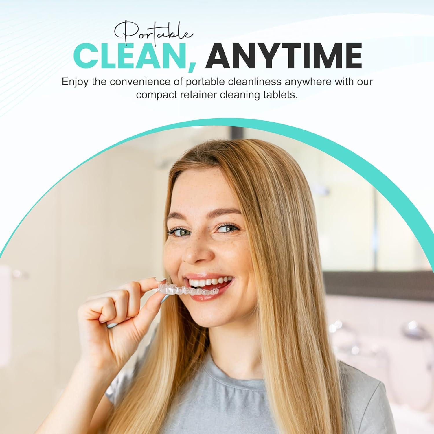 Tabletas Limpiadoras NuraClean para Retenedores y Dentaduras - 120 Unidades