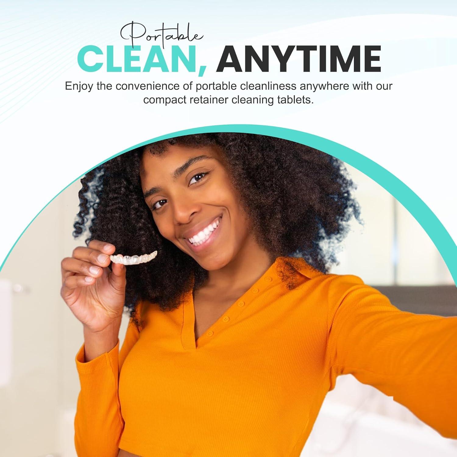 Tabletas Limpiadoras NuraClean para Retenedores y Dentaduras - 120 Unidades