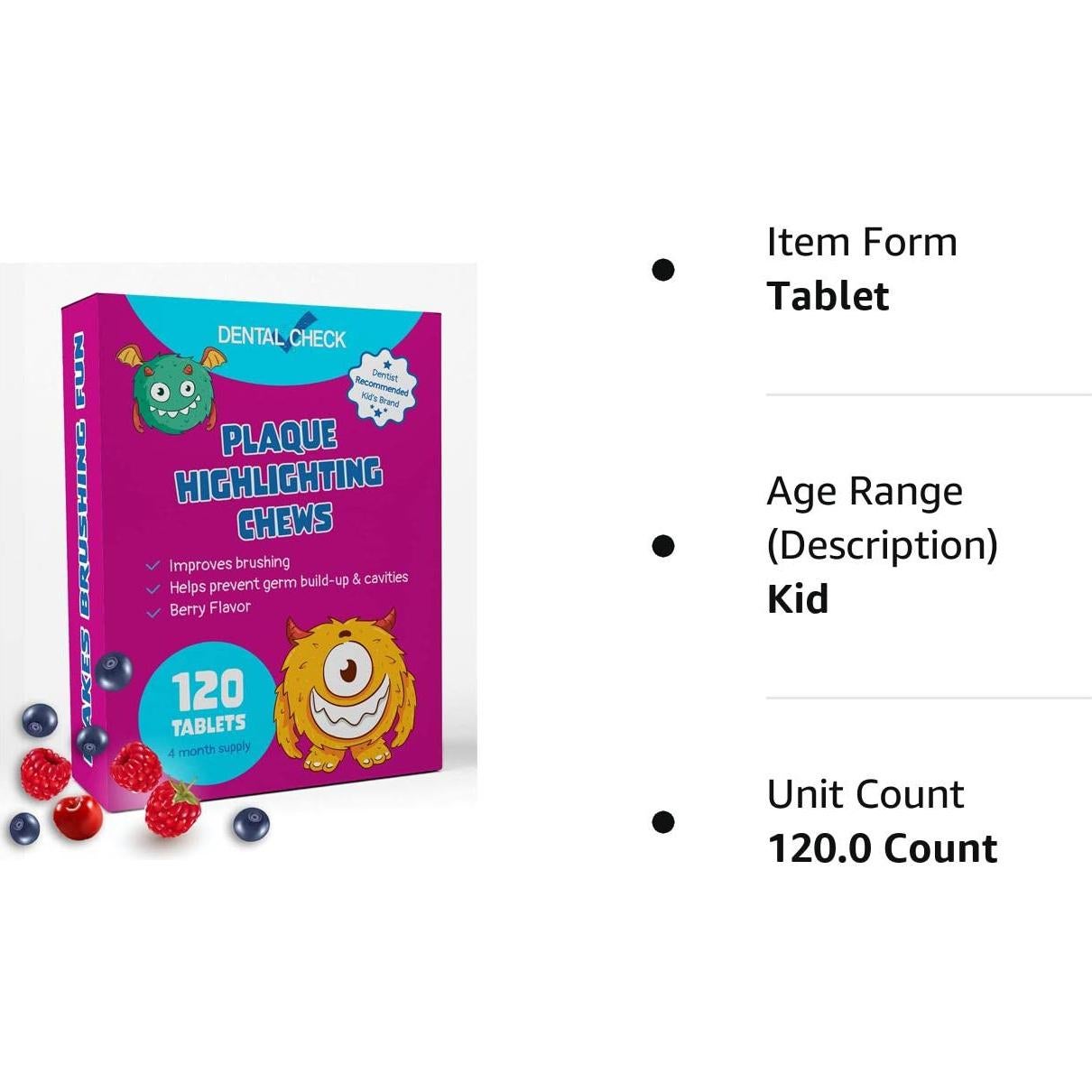 Tabletas Reveladoras de Placa Lingito - 120 Paquetes para Cuidado Oral