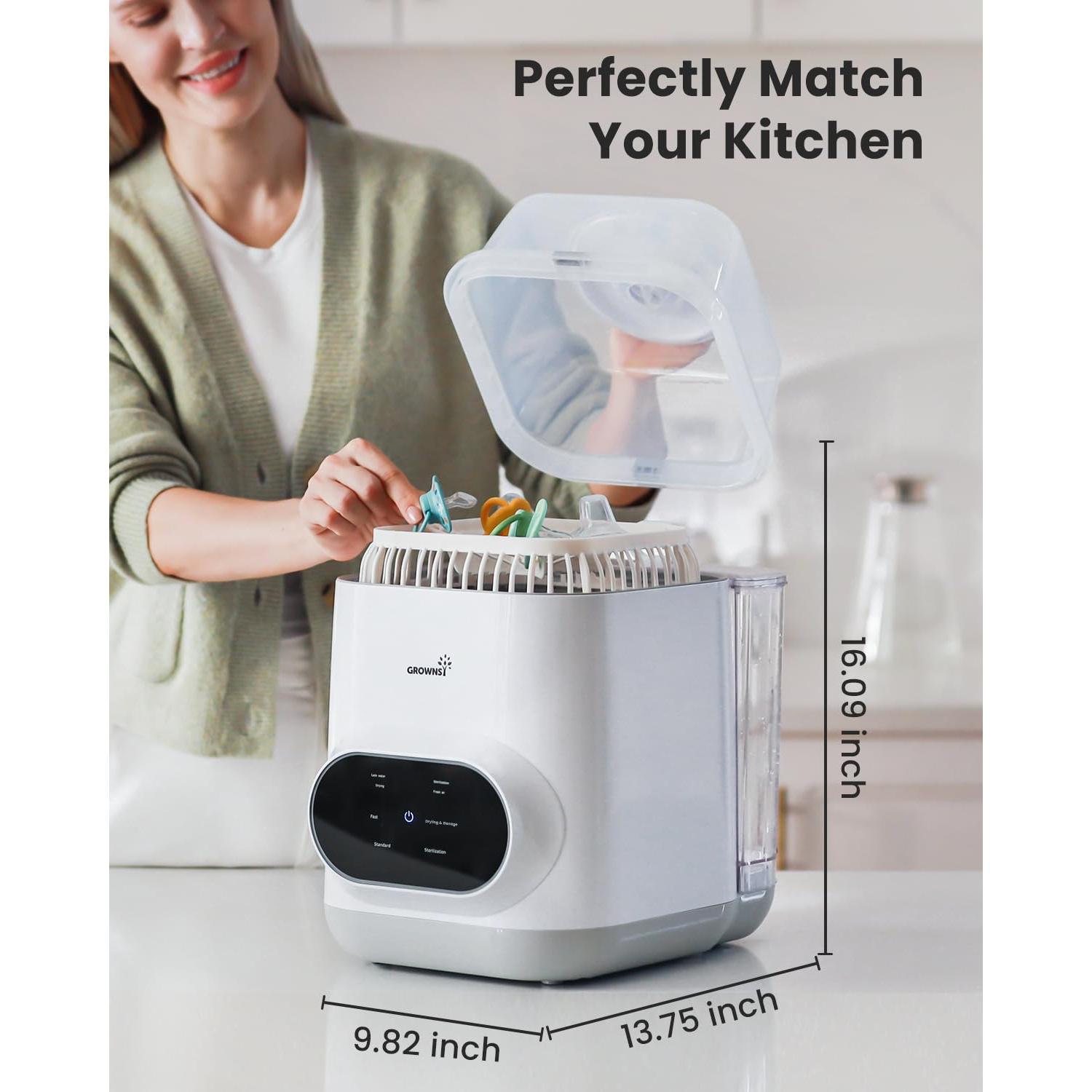 Lavadora de Botellas Grownsy Pro | Esterilizador y Secador 4 en 1