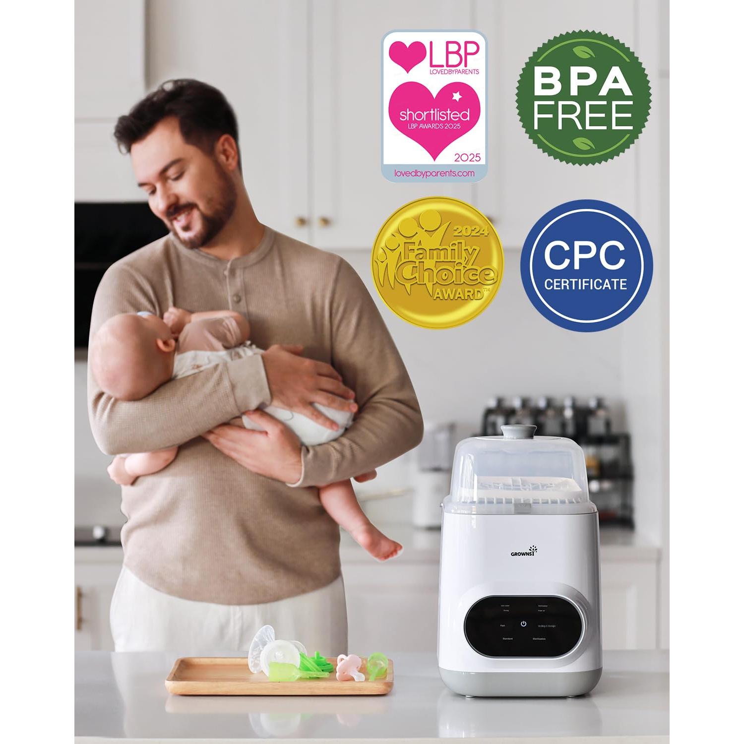 Lavadora de Botellas Grownsy Pro | Esterilizador y Secador 4 en 1